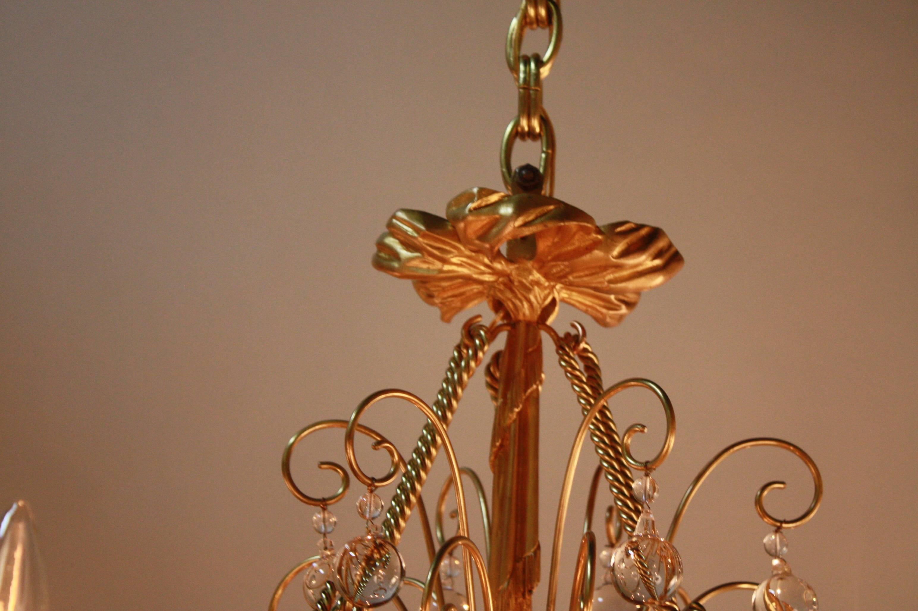 French Mid-Century Crystal Chandelier 5