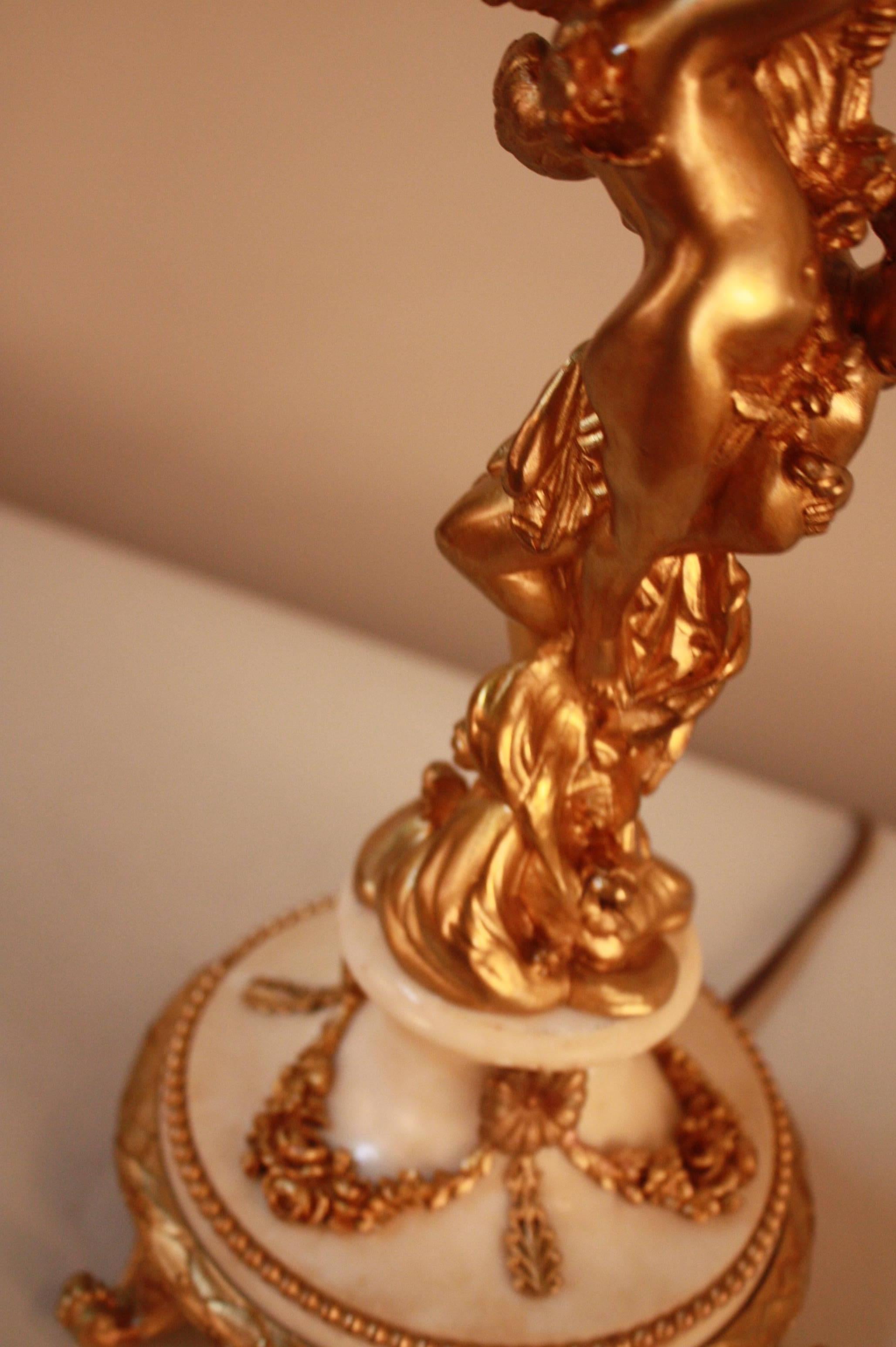 French Gilt Bronze Table Lamp 3
