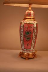 French Porcelain and Doré Bronze Table Lamp