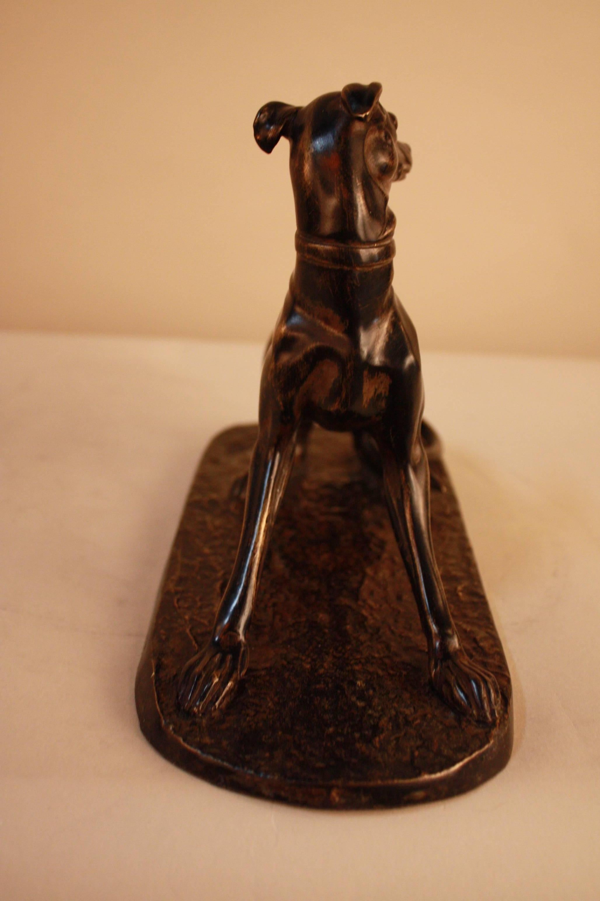 1930s Bronze Greyhound Dog by Irenee Rochard 3