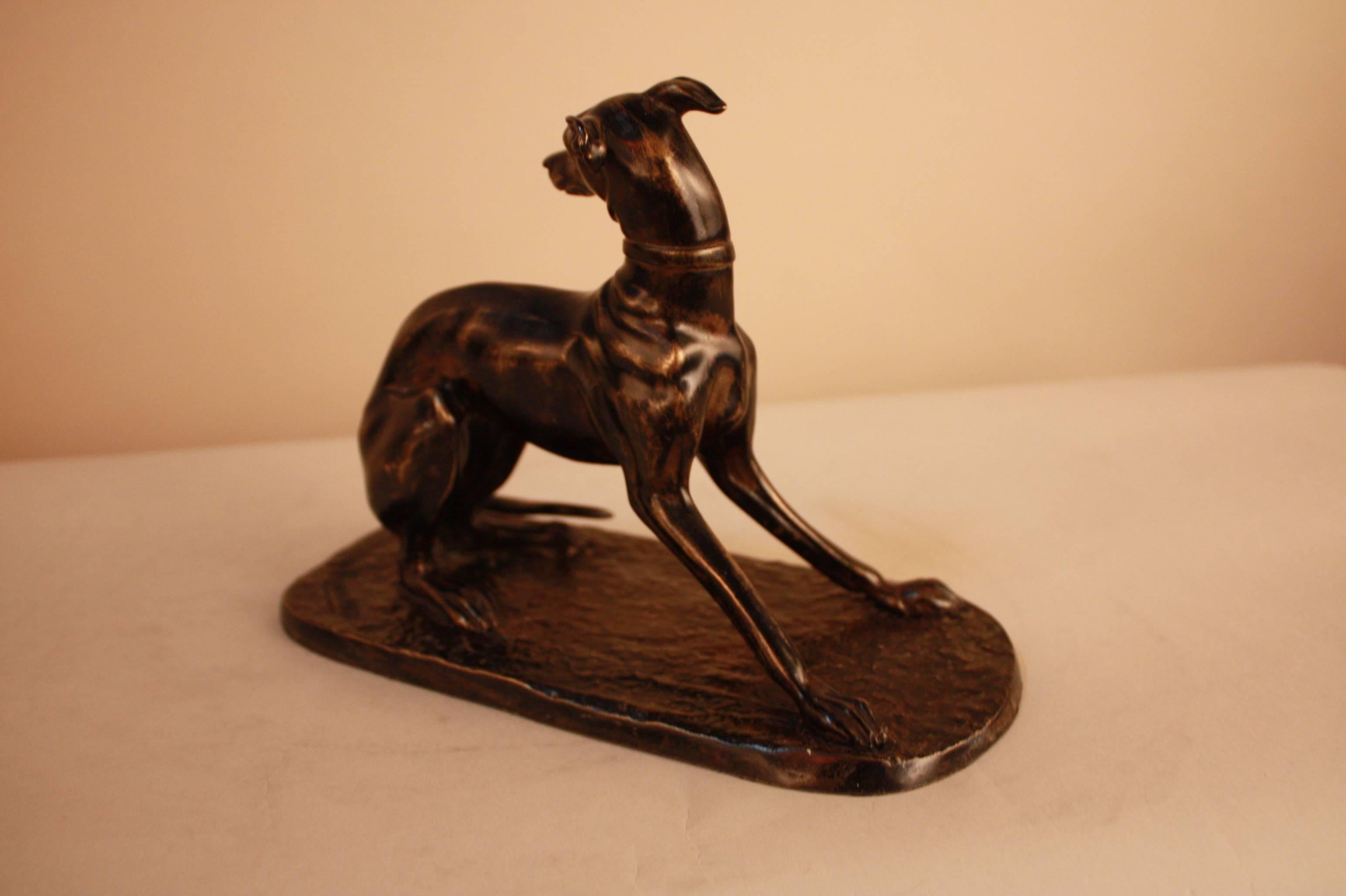 1930s Bronze Greyhound Dog by Irenee Rochard 4