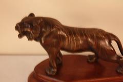 Japanese Meiji Bronze Tiger Sculpture