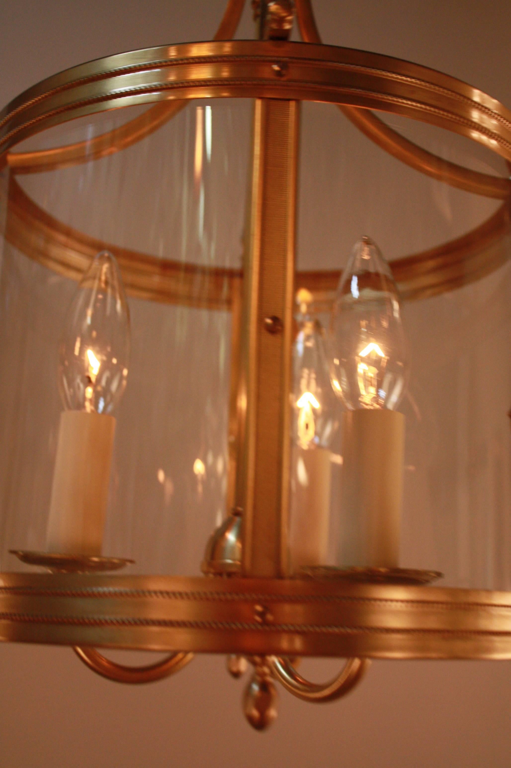 Mid-20th Century Maison Charles French Bronze Lantern