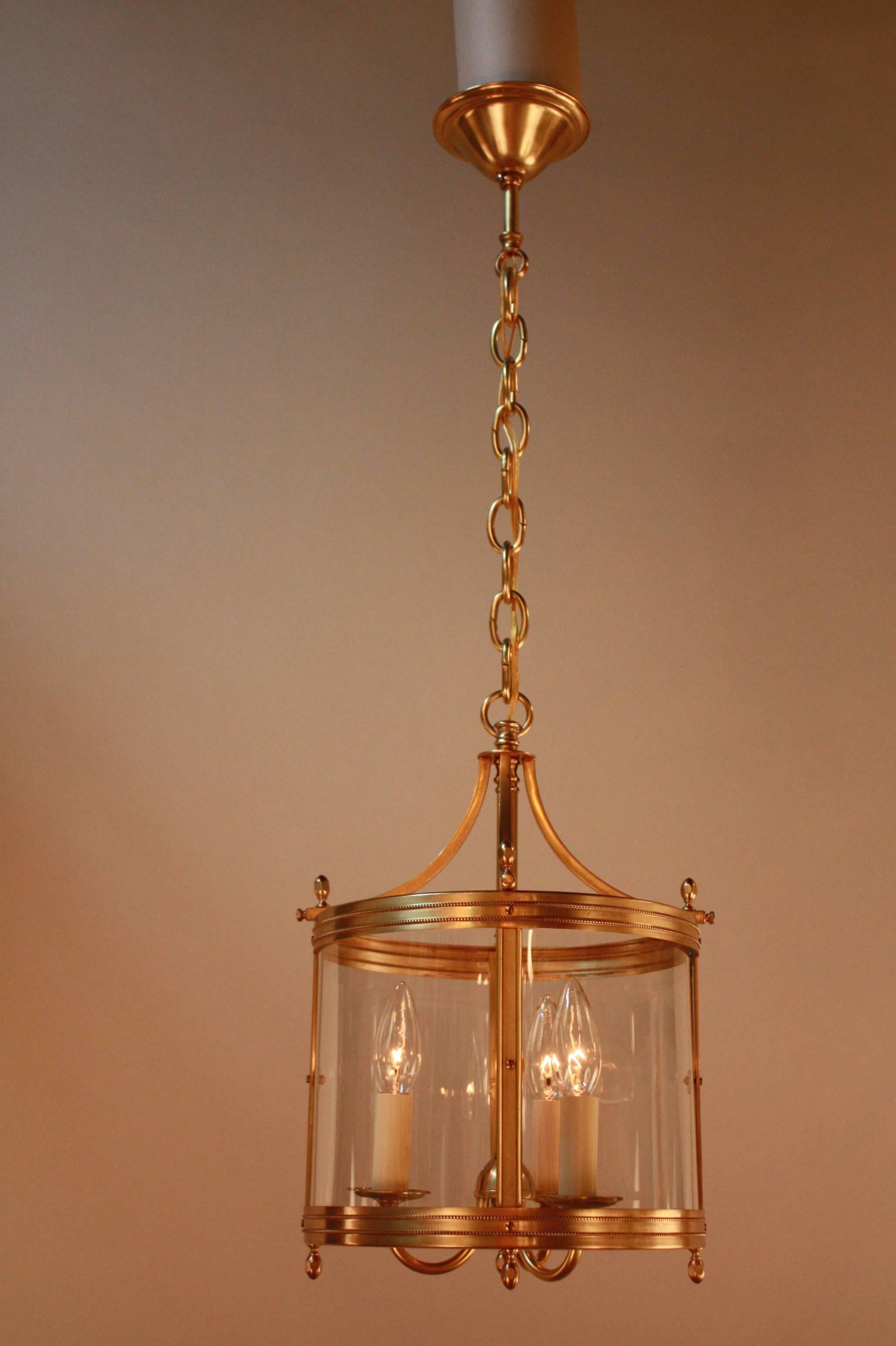 Maison Charles, known for beautiful bronze lighting, brings the traditional lantern a new life. Dating from the 1930's, this piece features new wiring and i sure to bring a unique chic feel to your space. 