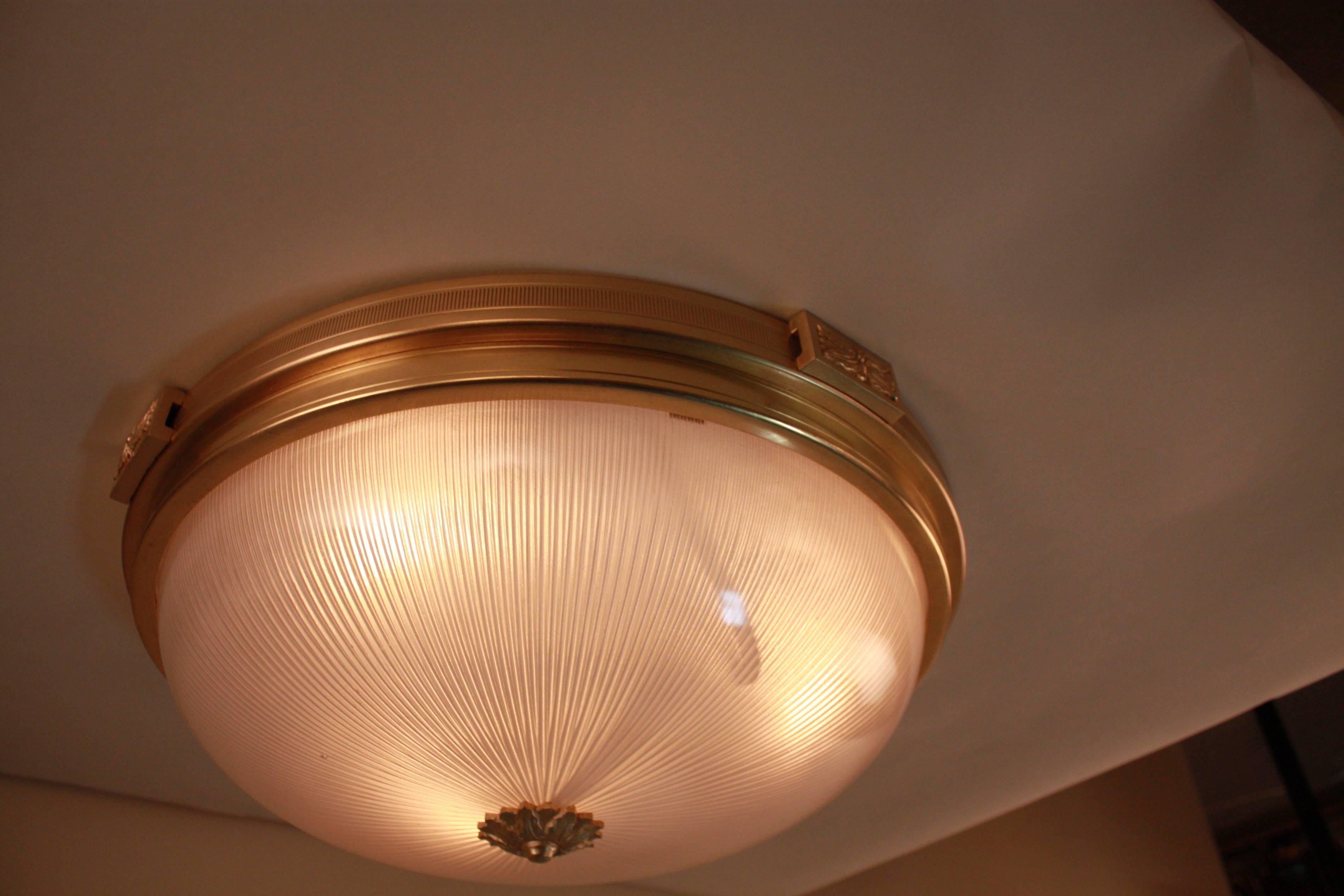 French Set of Five Flush Mount Lights by Atelier Petitot