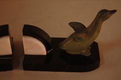 Pair of French Art Deco Duck Bookends