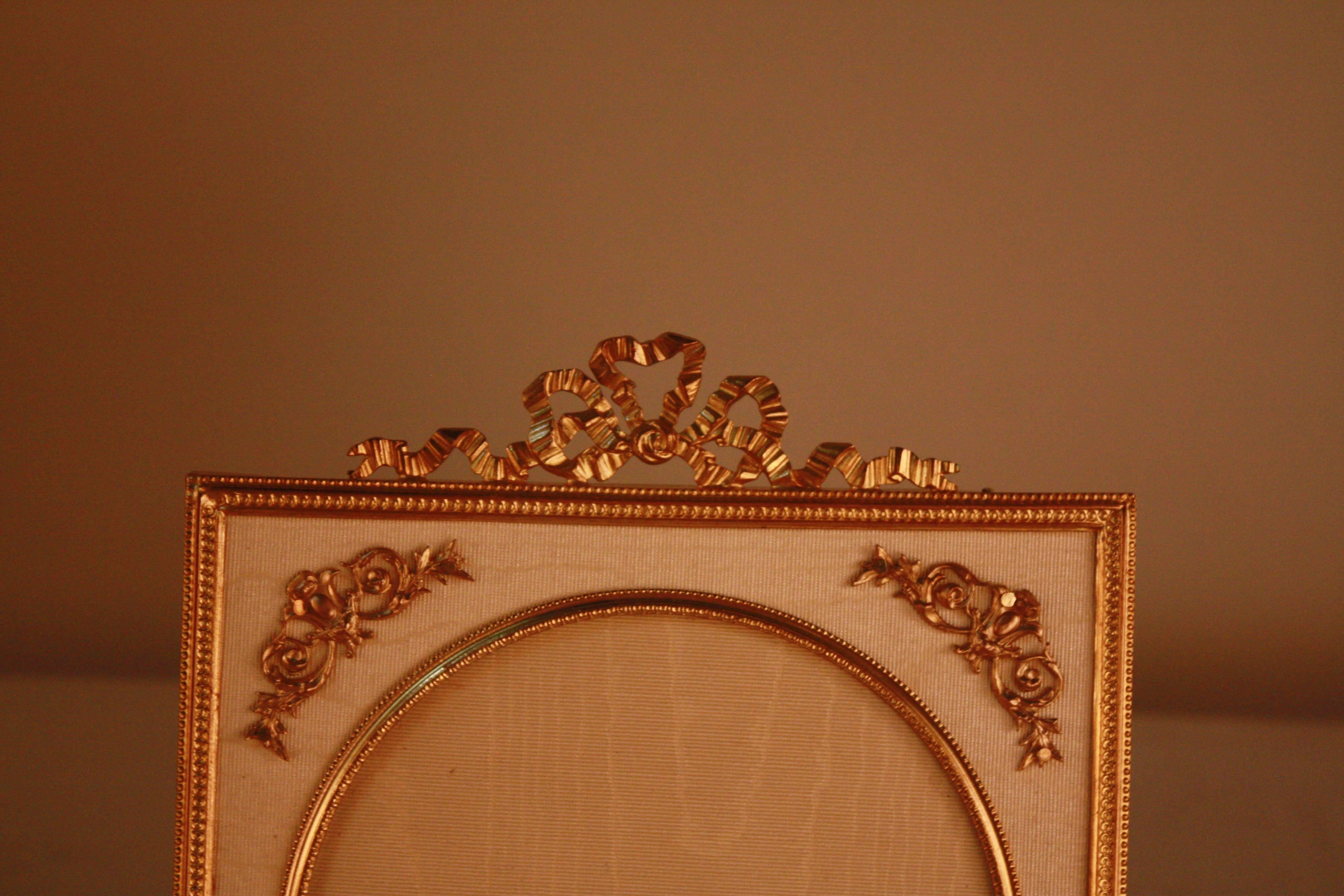 Gilt French Empire Style Bronze Picture Frame