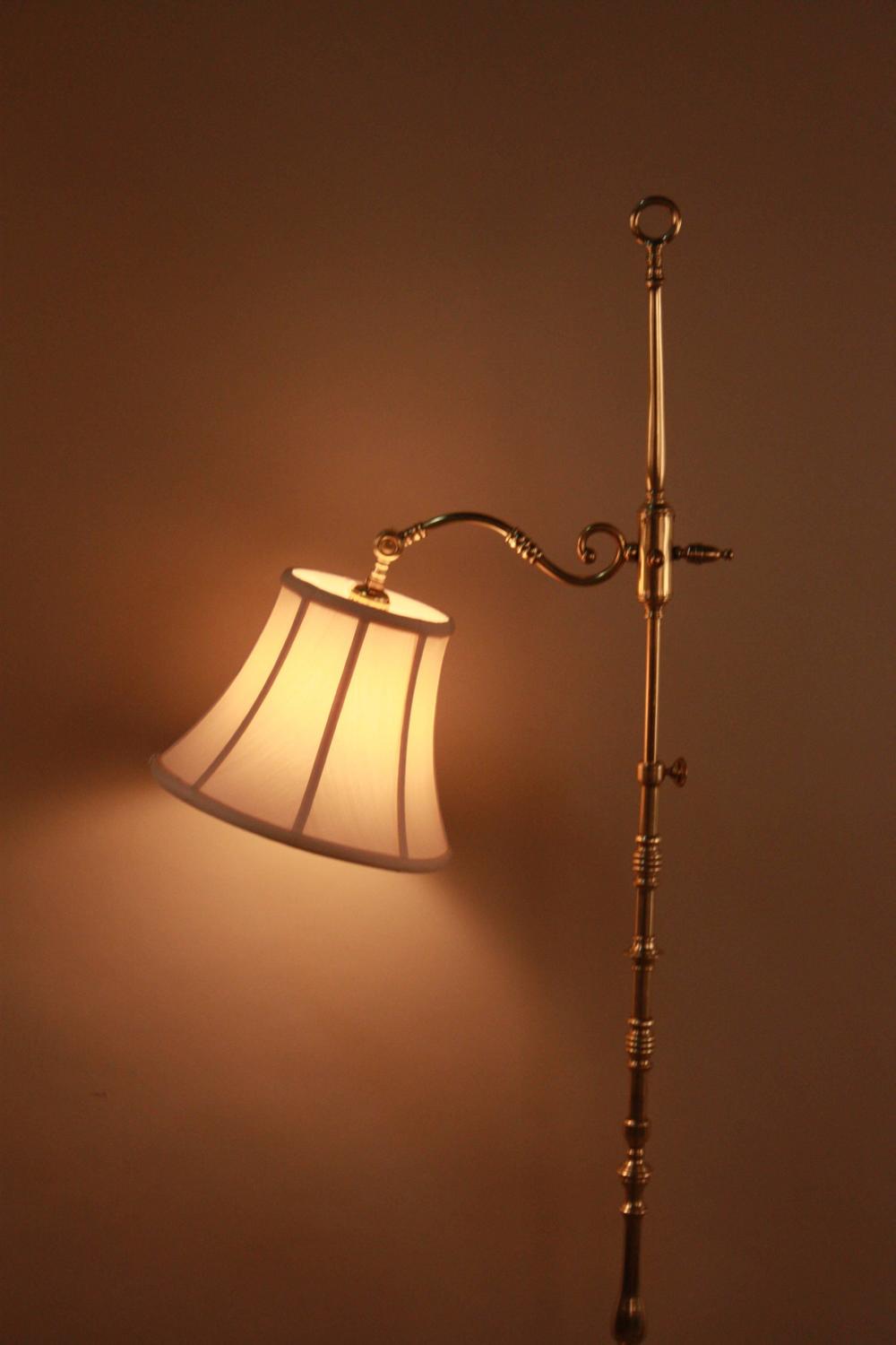Spanish Bronze Adjustable Height Floor Lamp For Sale at 1stdibs