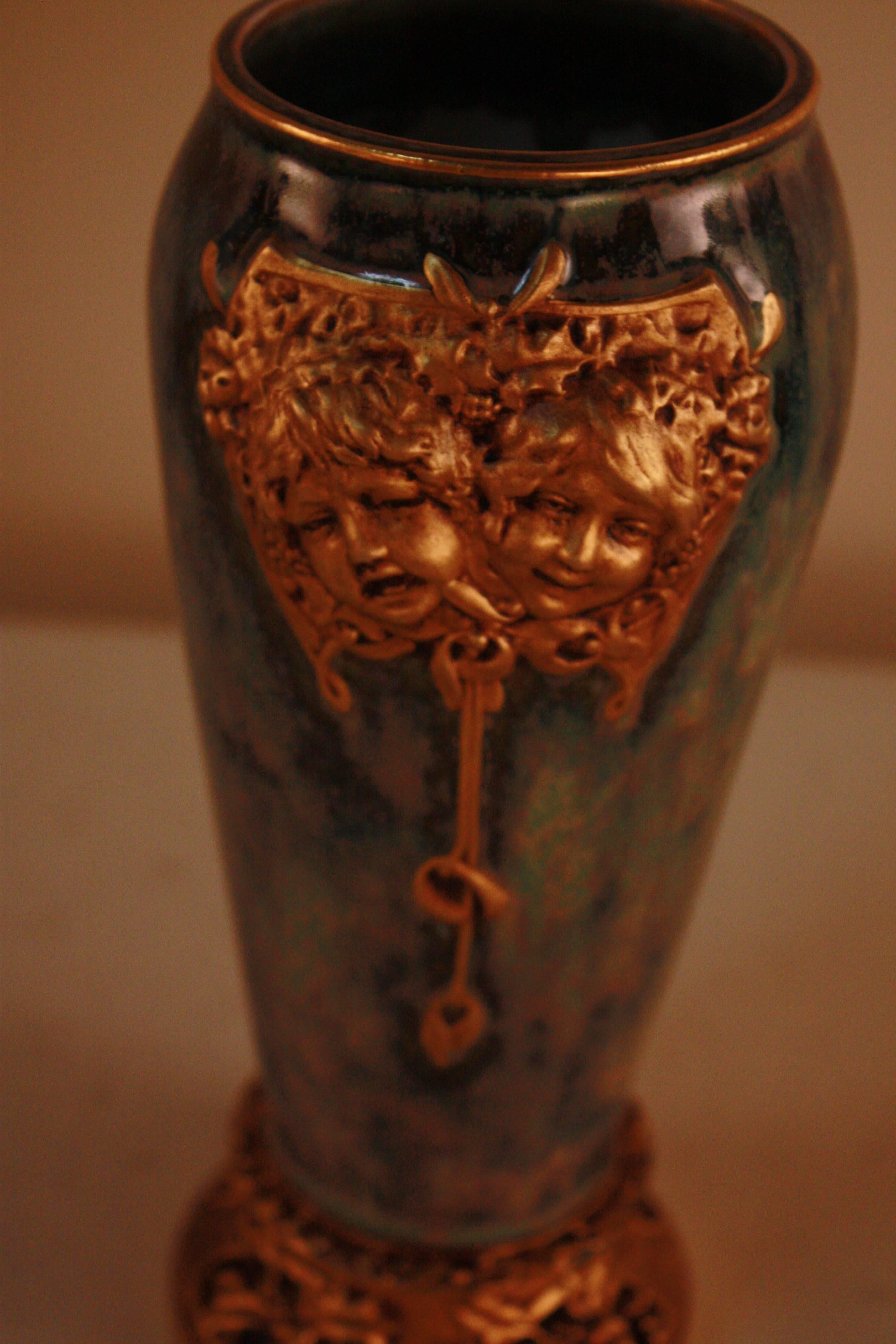 Louchet Paris Bronze-Mounted Porcelain Vase 1