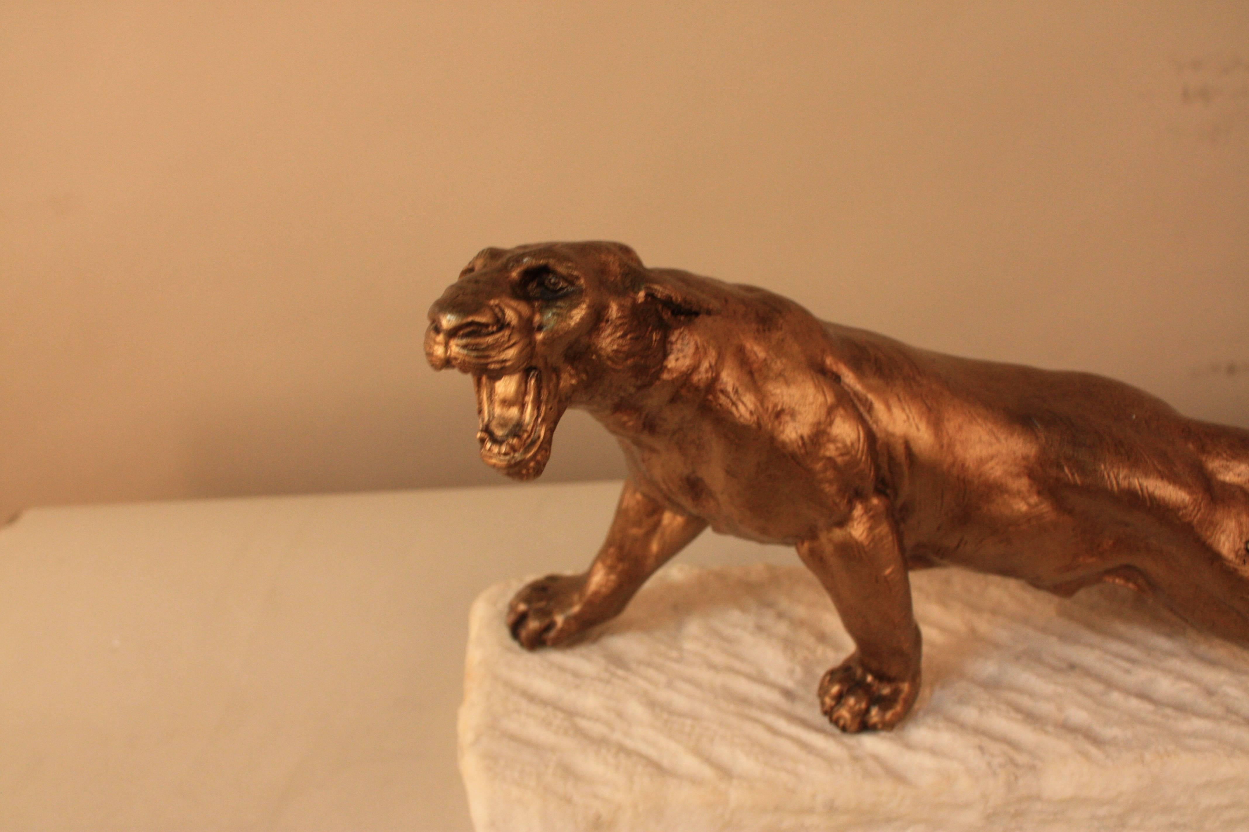  Early 20th Century French Bronze Tiger 1