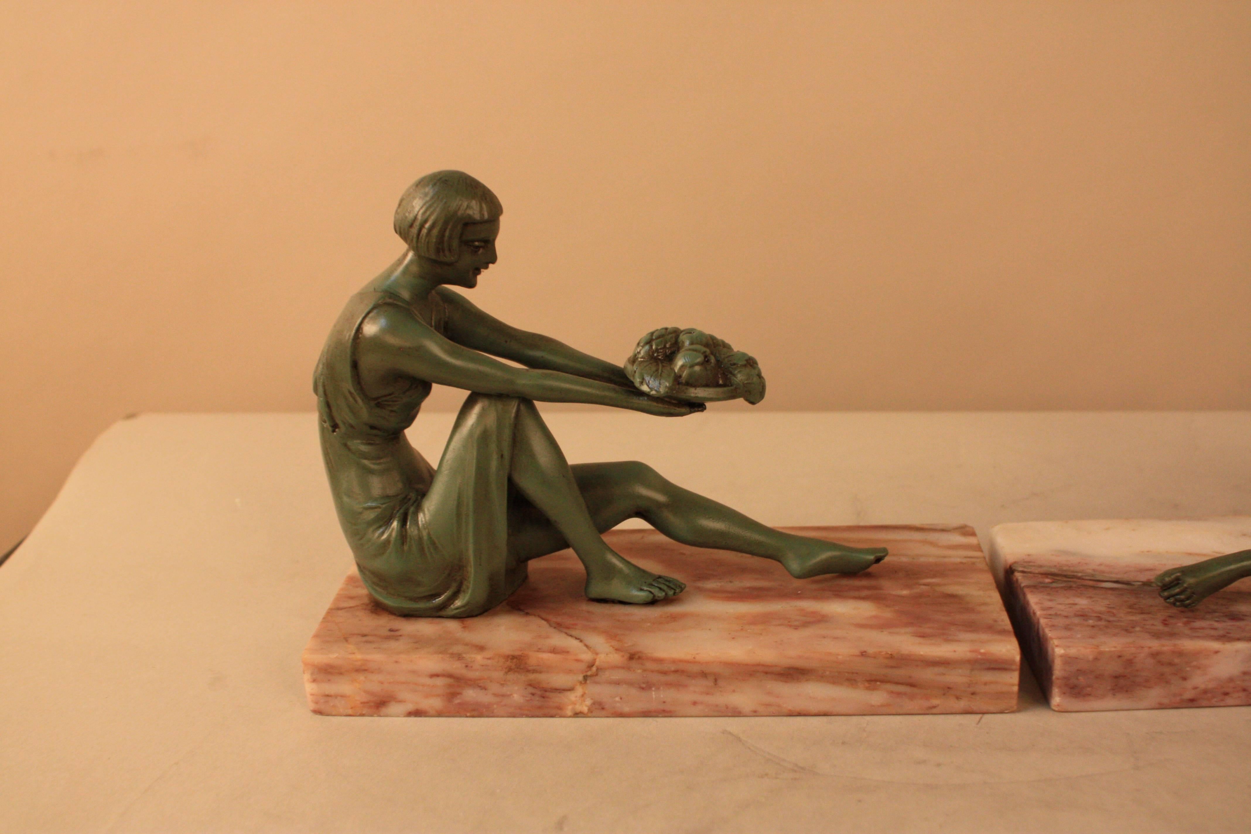 Mid-20th Century Pair of French Art Deco Bookends