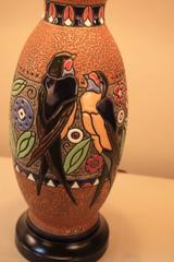 1920s Belgian Ceramic Table Lamp by Boch Freres Keramis
