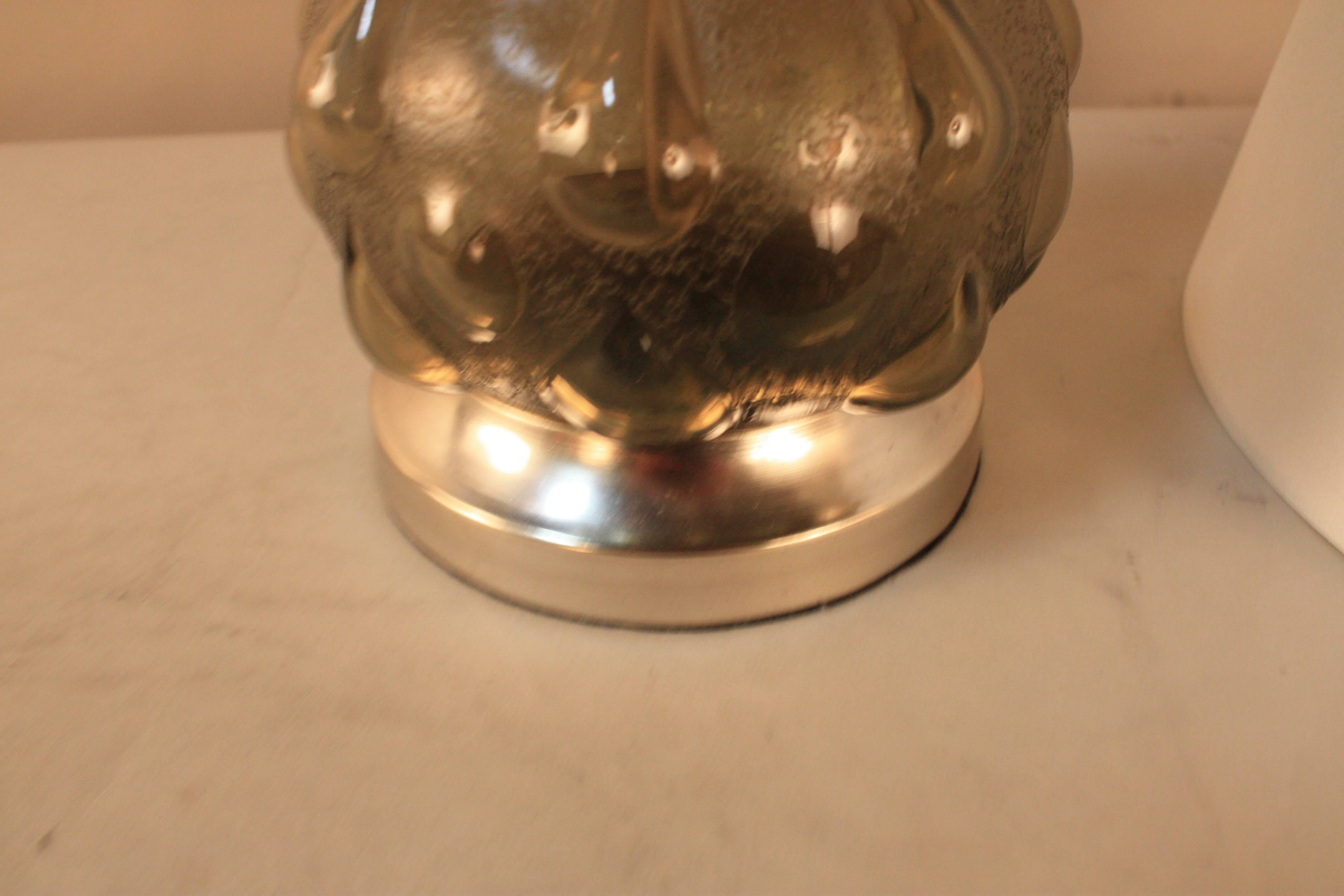 French Blown Glass Table Lamp In Good Condition In Fairfax, VA