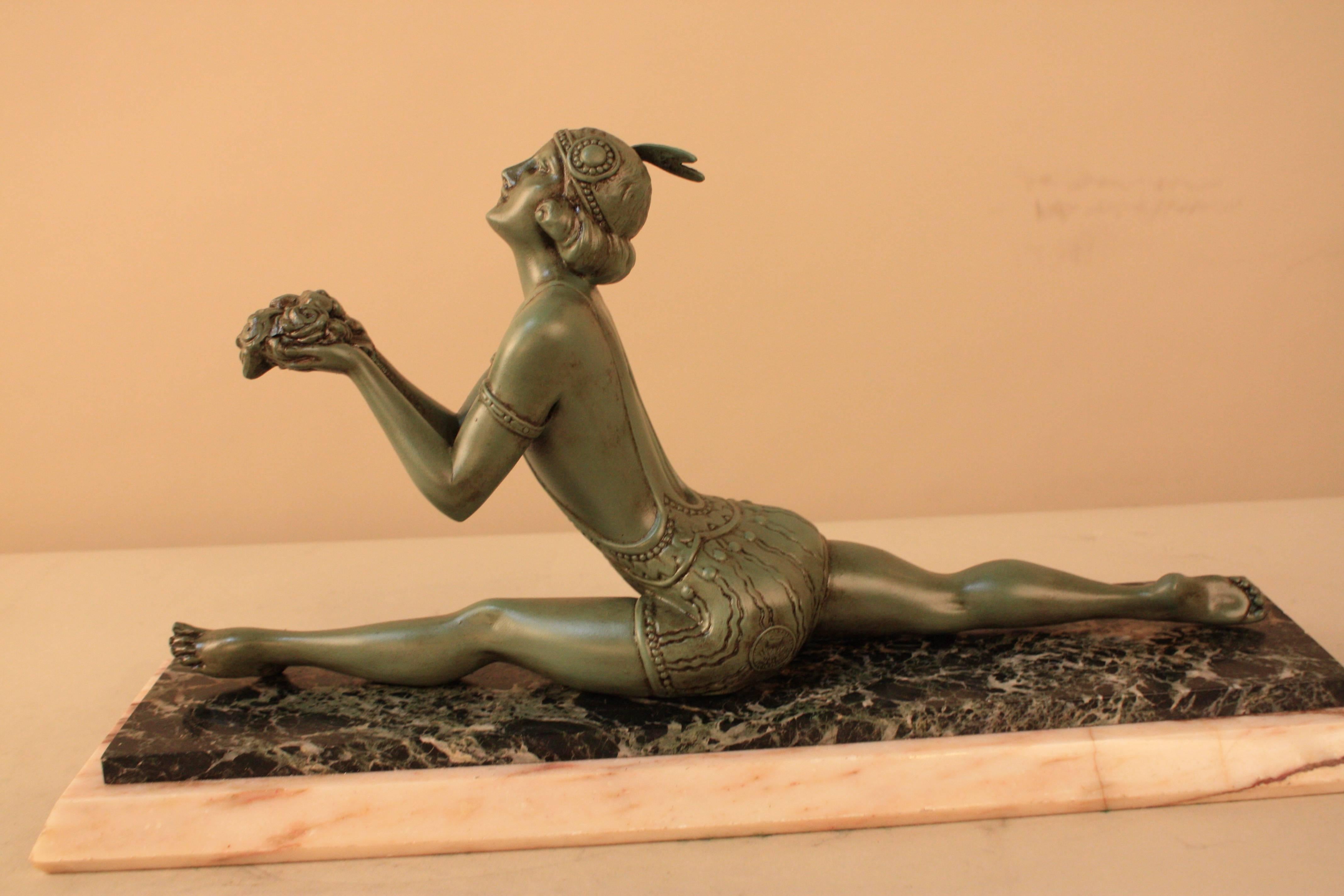 French Art Deco Dancer by Francaise Casting, Paris In Good Condition In Fairfax, VA
