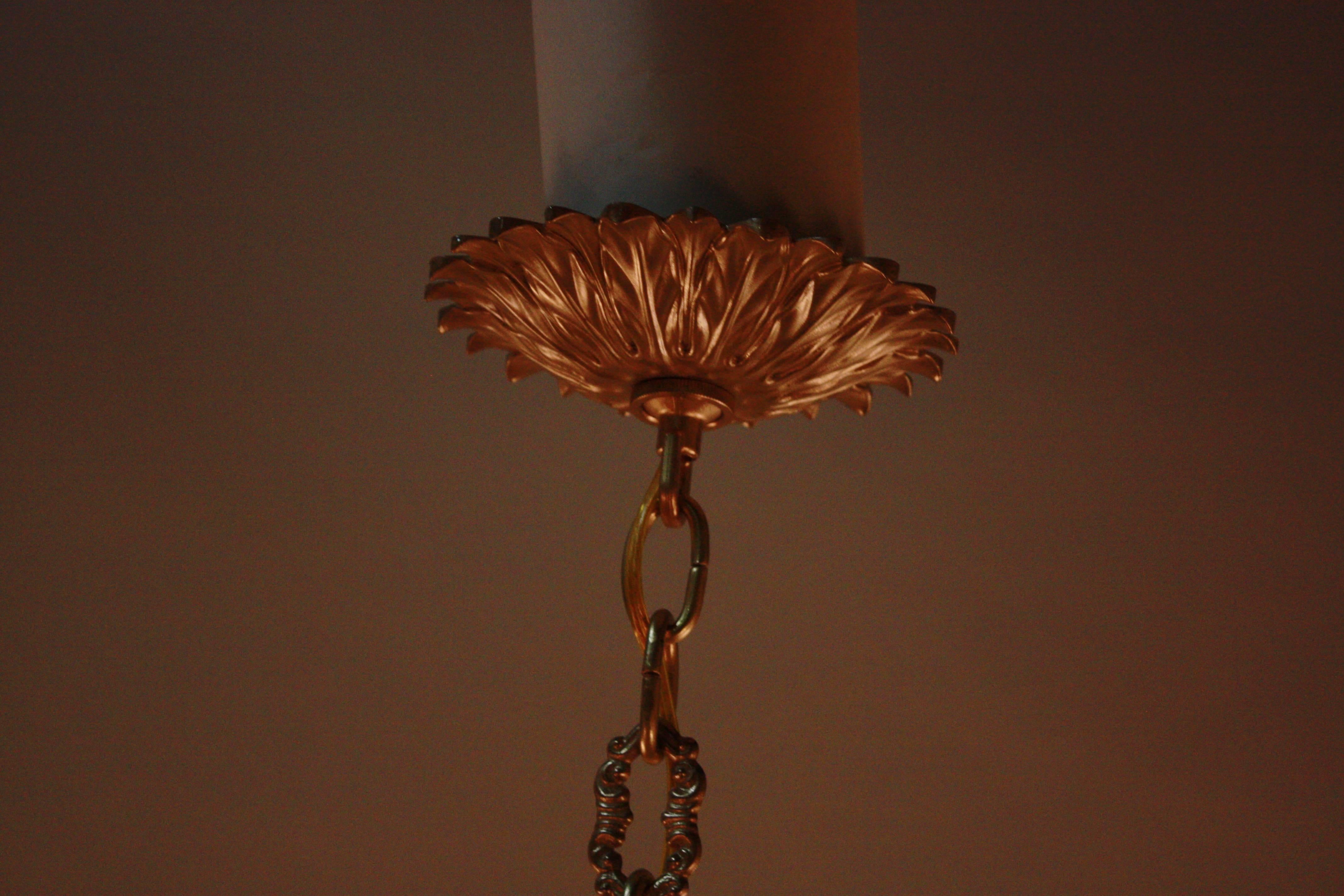 Exquisite Mid-Century Bronze and Crystal French Chandelier by Maison Bagues 5