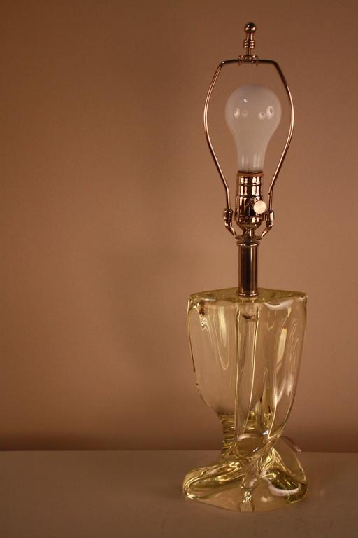 Crystal Table Lamp by Sevres, France, circa 1960 at 1stDibs