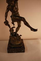 Figure of Bacchus with a Baby Satyr Le Vine by Louis Holweck