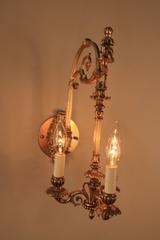 Pair of 19th Century French Empire Style Bronze Wall Sconces