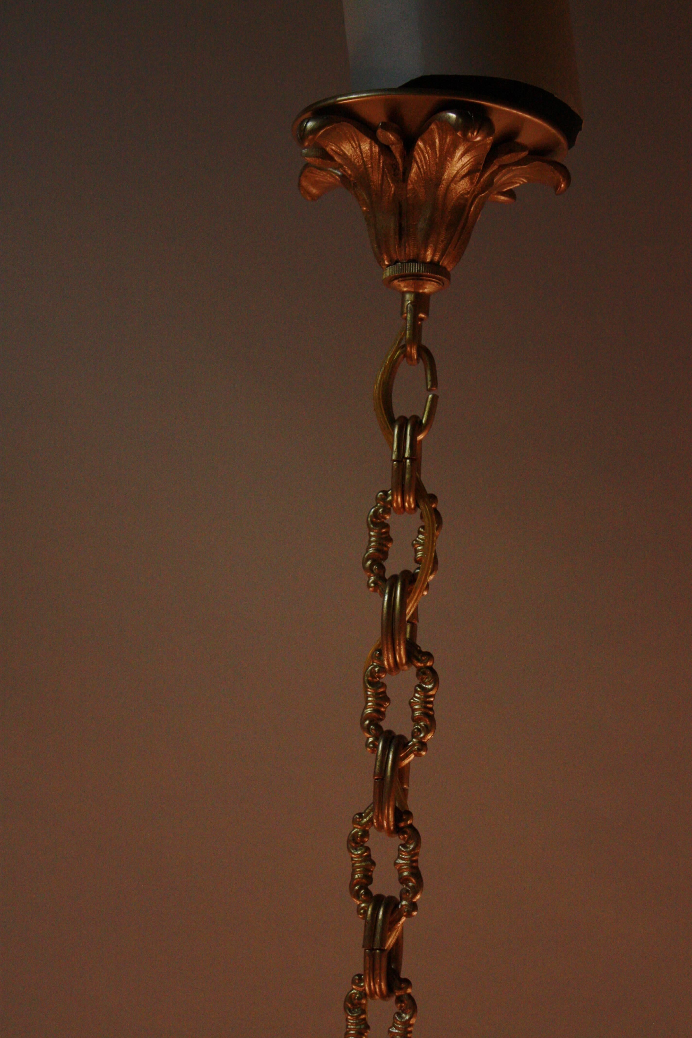 French Ormolu Six-Light Chandelier after a Model by Pierre GouthièRe 3