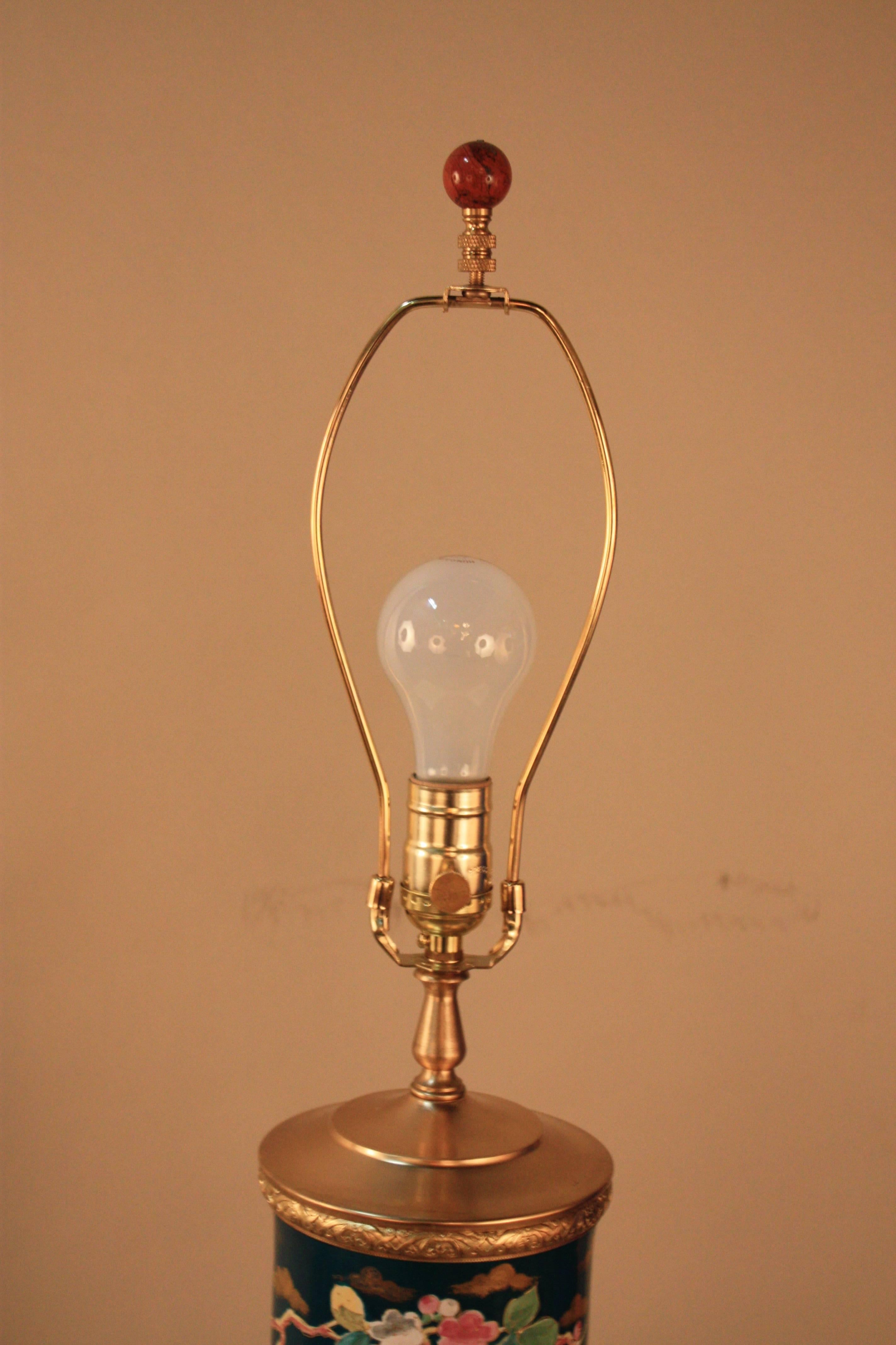 French 19th Century Porcelain Table Lamp 2