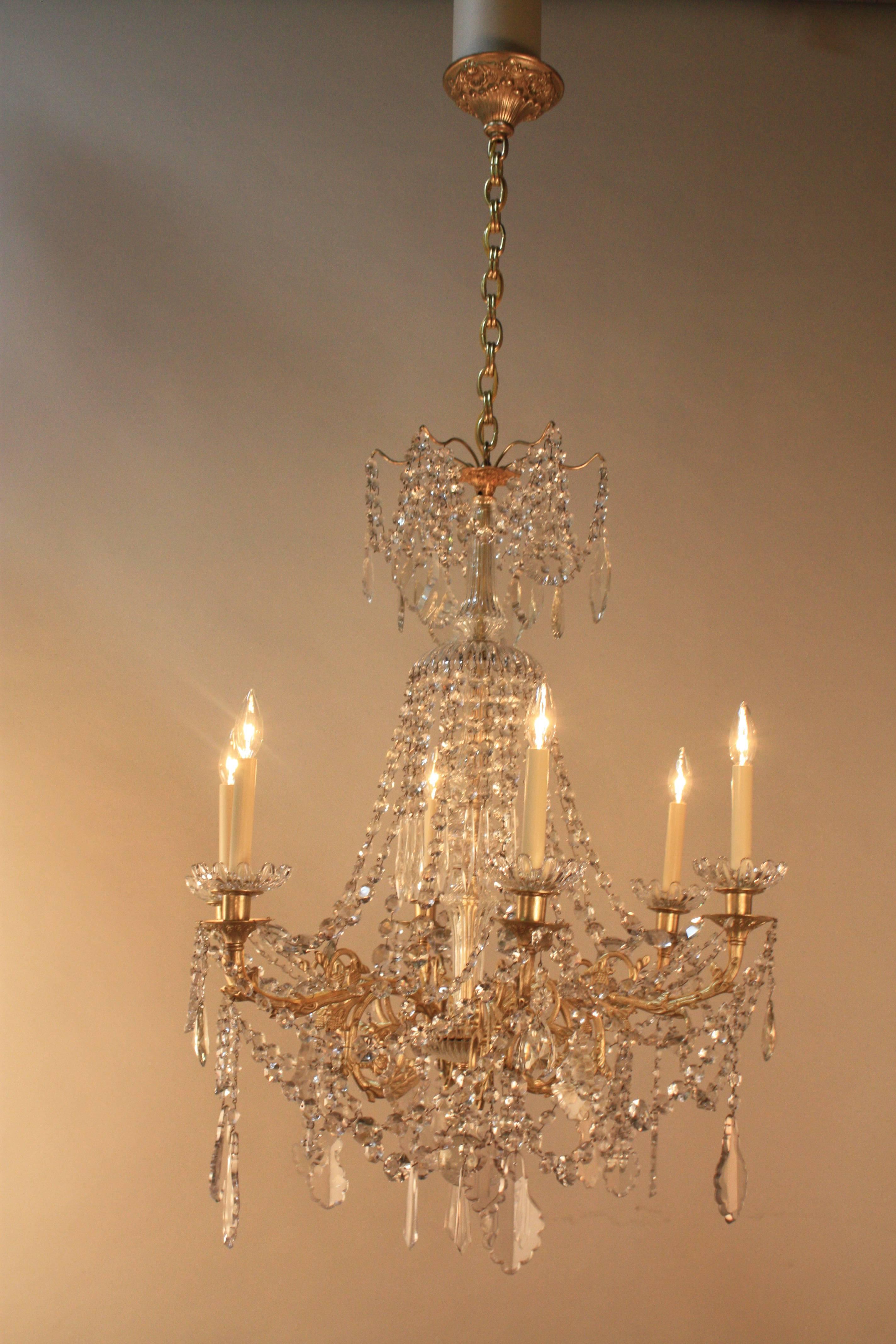 French 19th Century Baccarat Crystal Chandelier 1