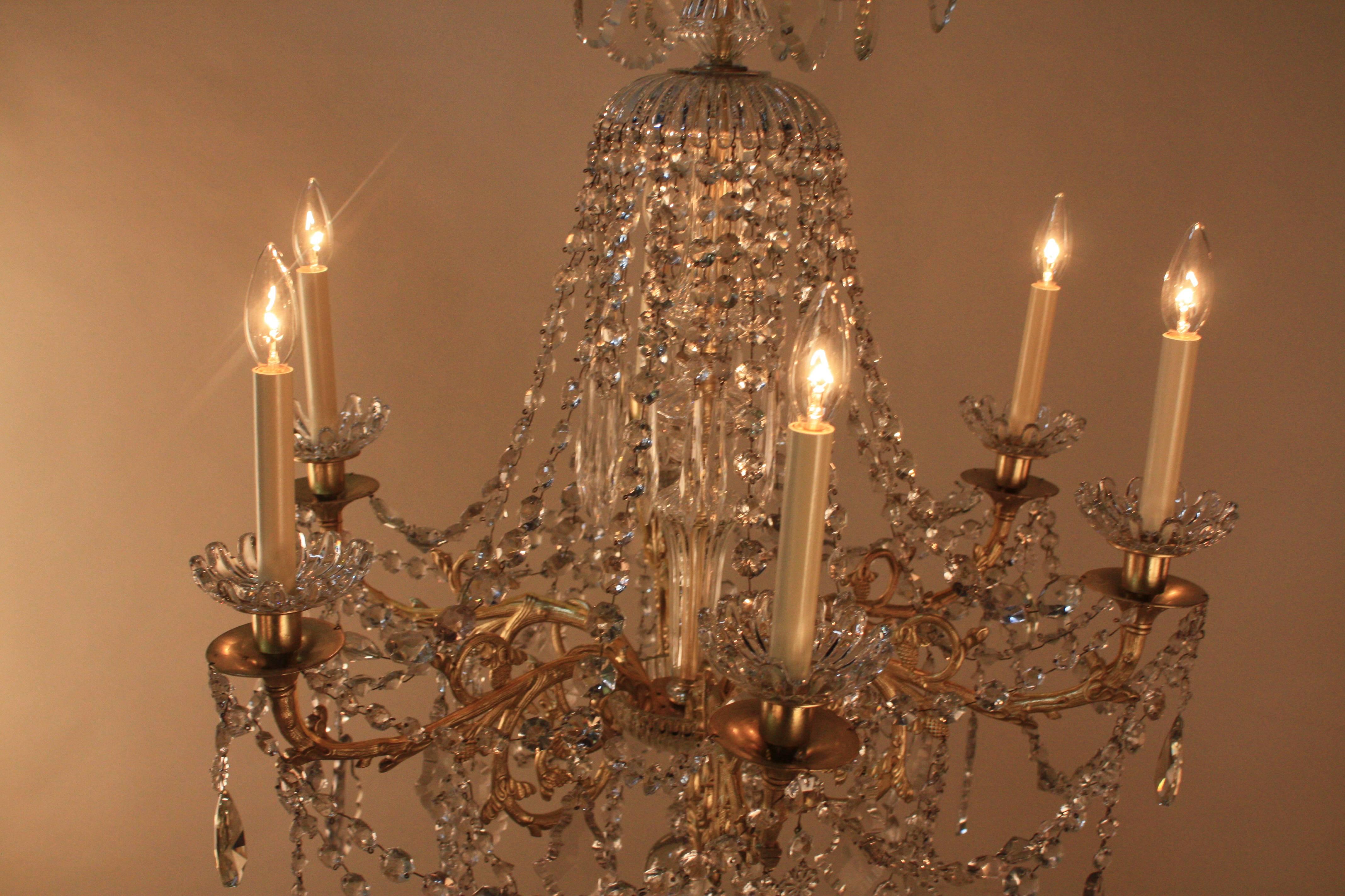 French 19th Century Baccarat Crystal Chandelier 4