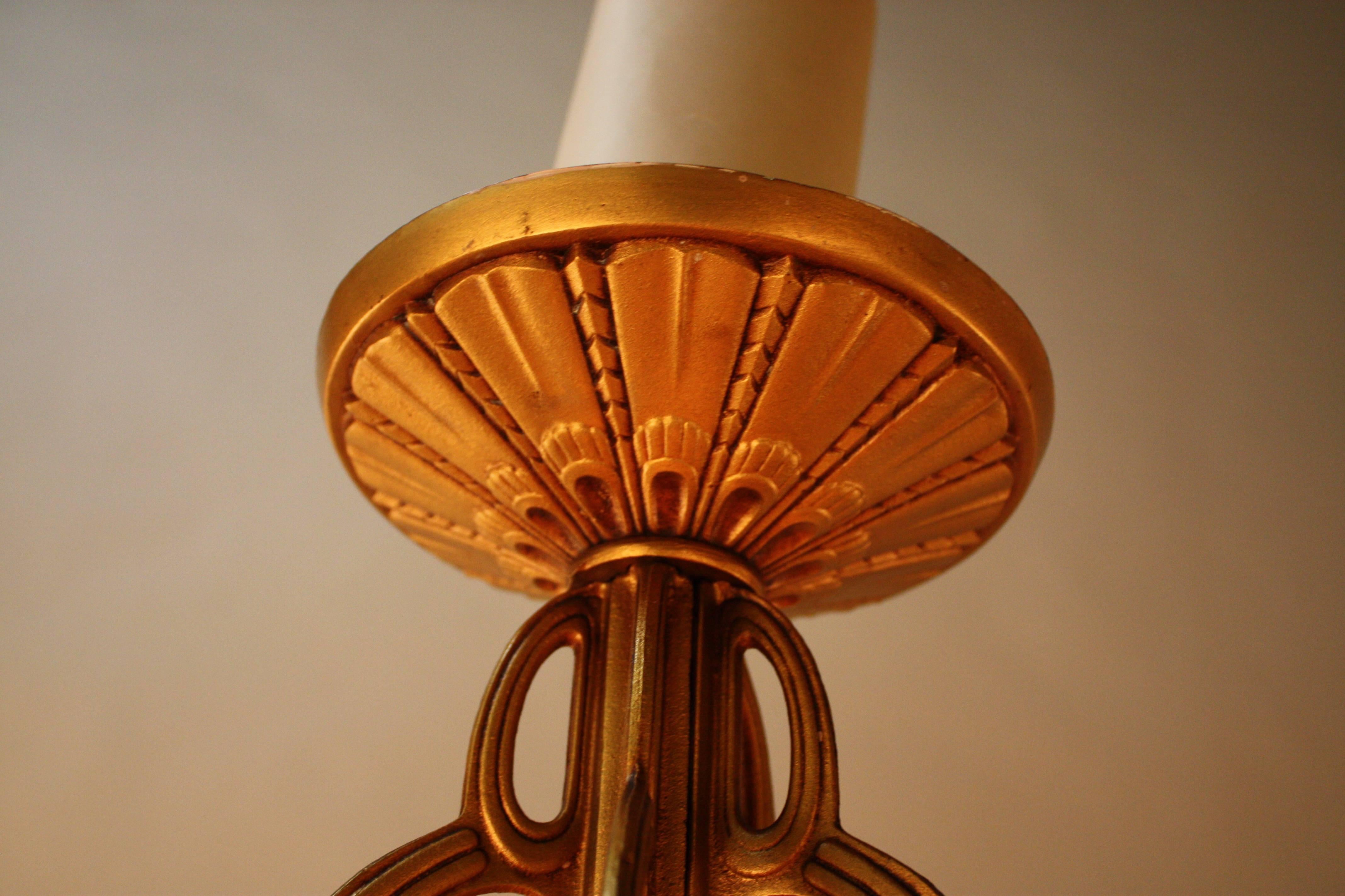 Mid-20th Century  American Art Deco Chandelier by Lightolier