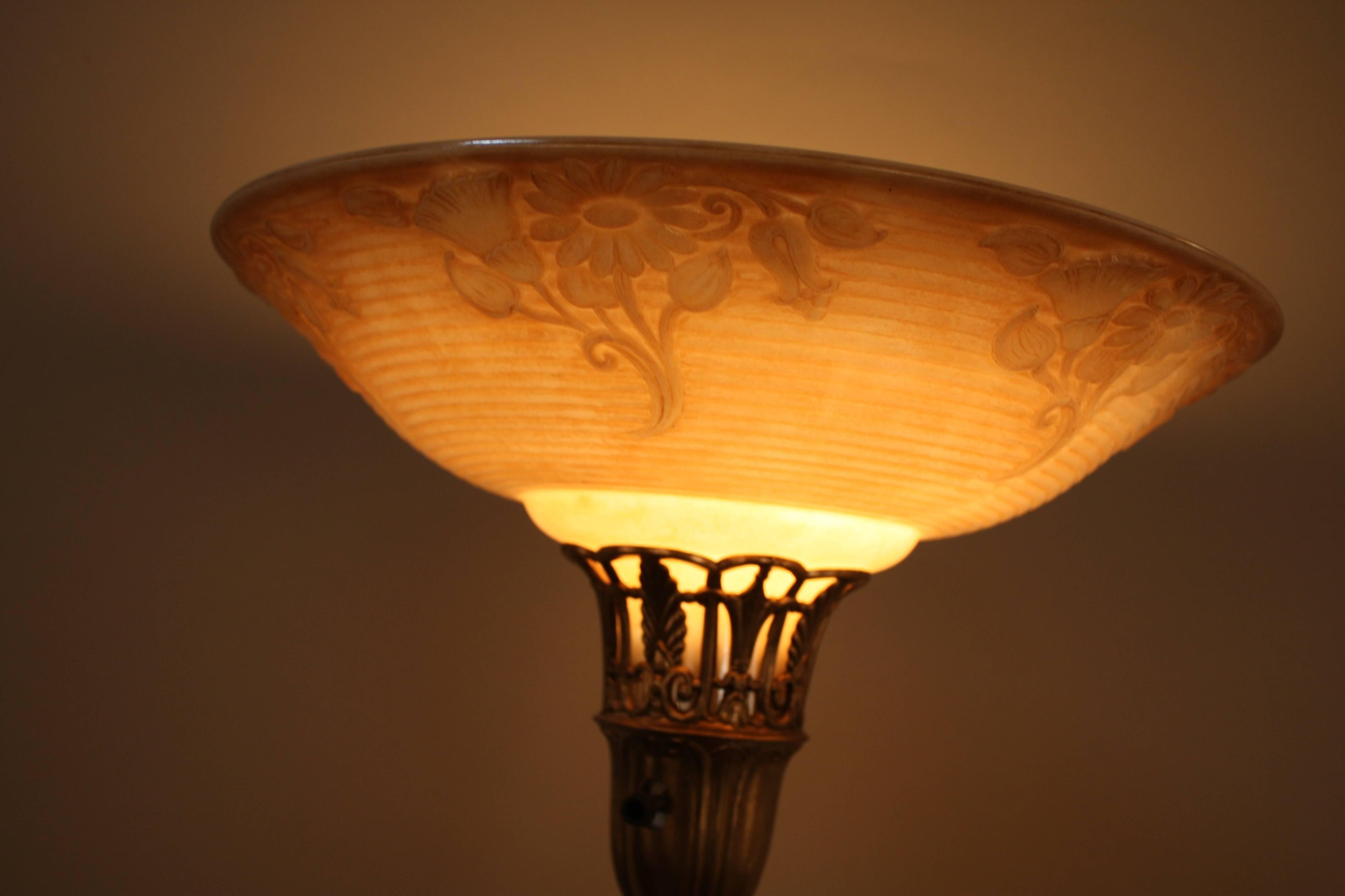 vintage torchiere floor lamp