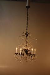 French Palm Tree Design Crystal Chandelier