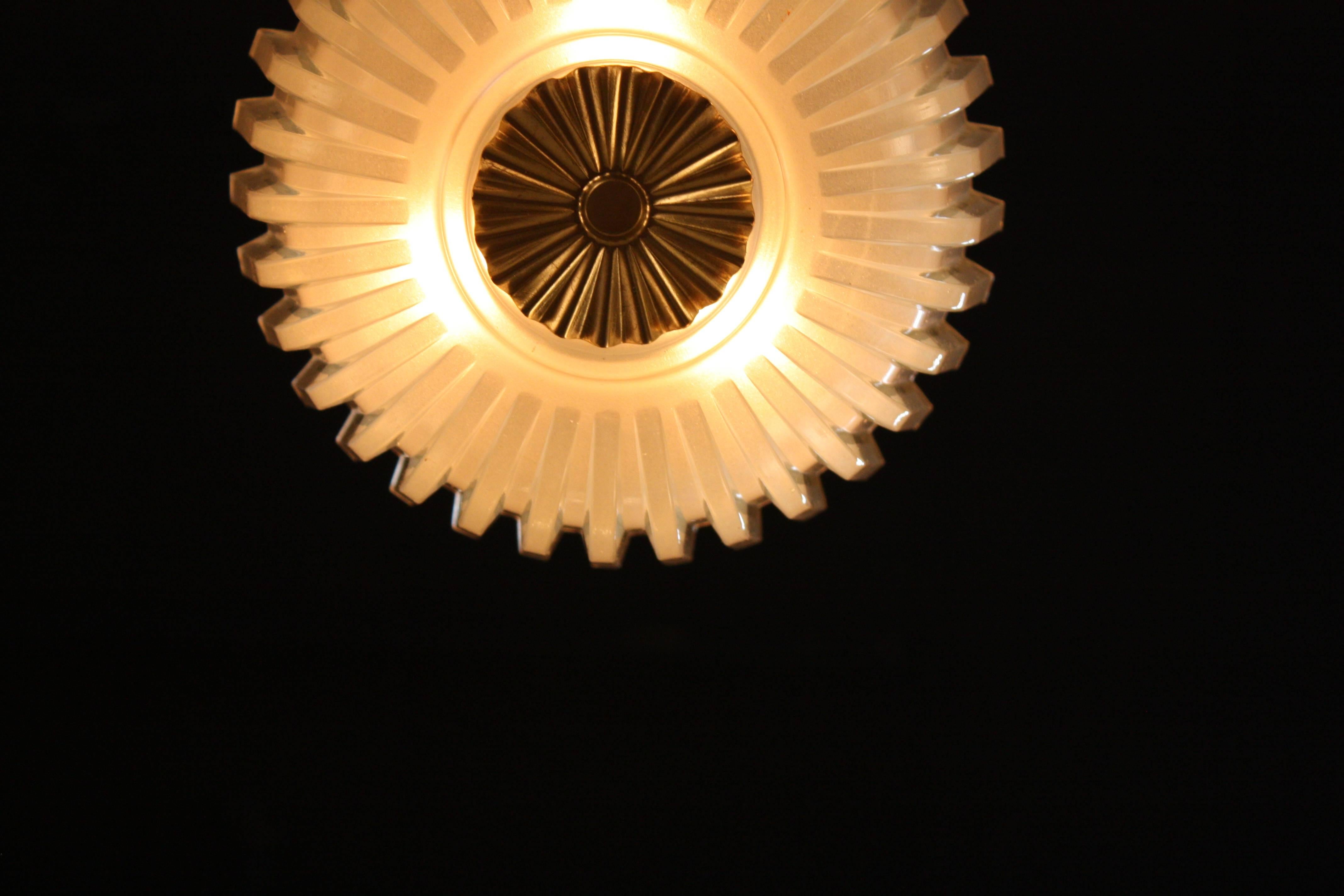 Mid-20th Century Italian Glass Flush Mount Light by Archimede Seguso