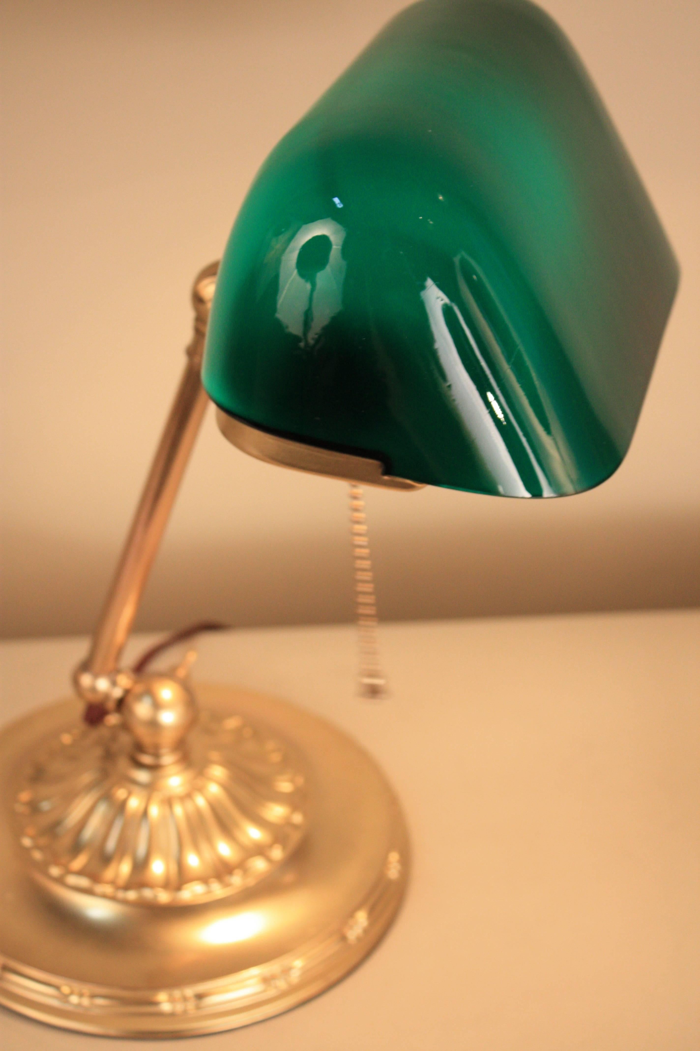 Classic Emeralite Desk Lamp In Good Condition In Fairfax, VA