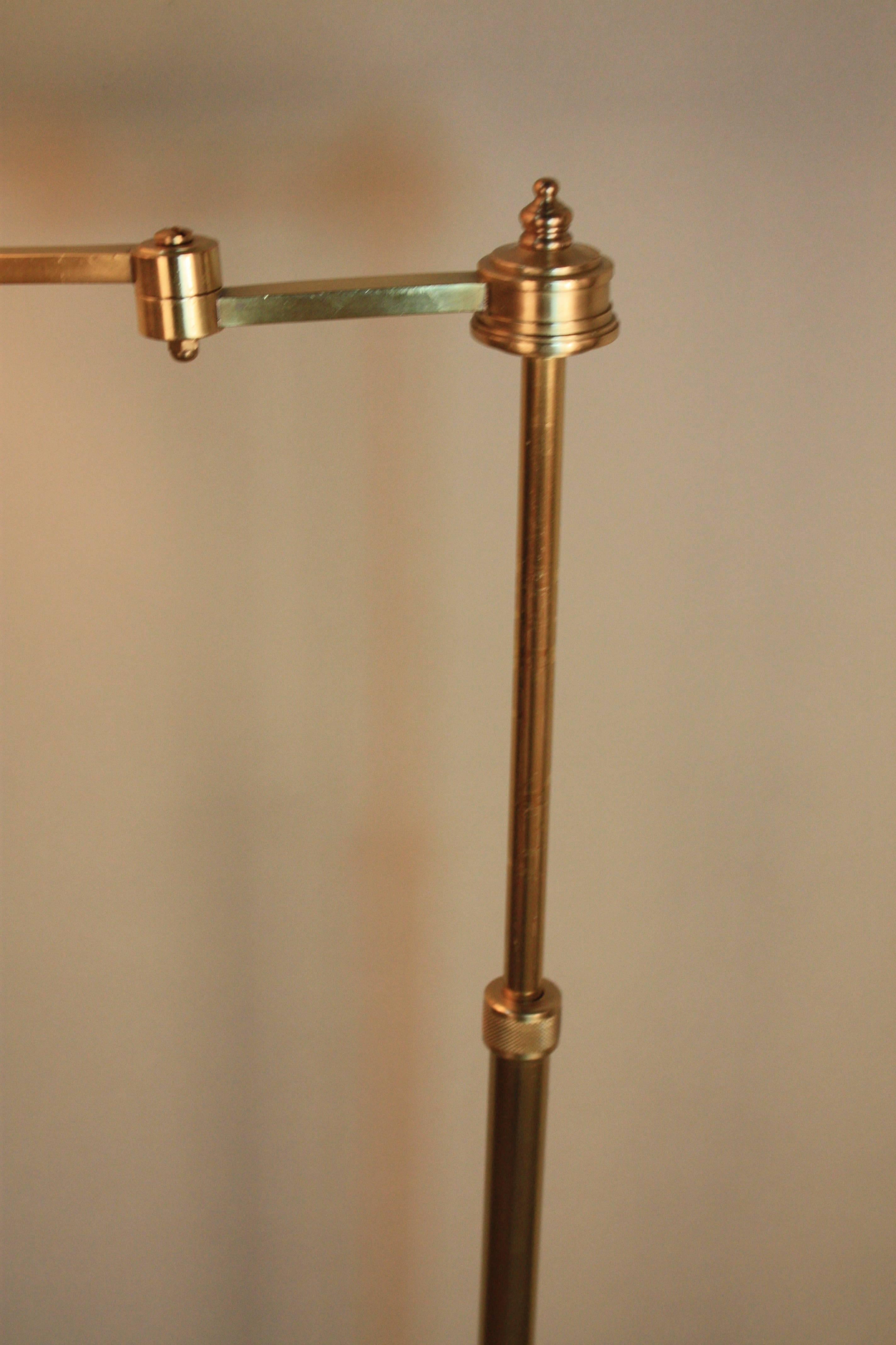 French Maison Baguès Swing Arm Bronze Floor Lamp