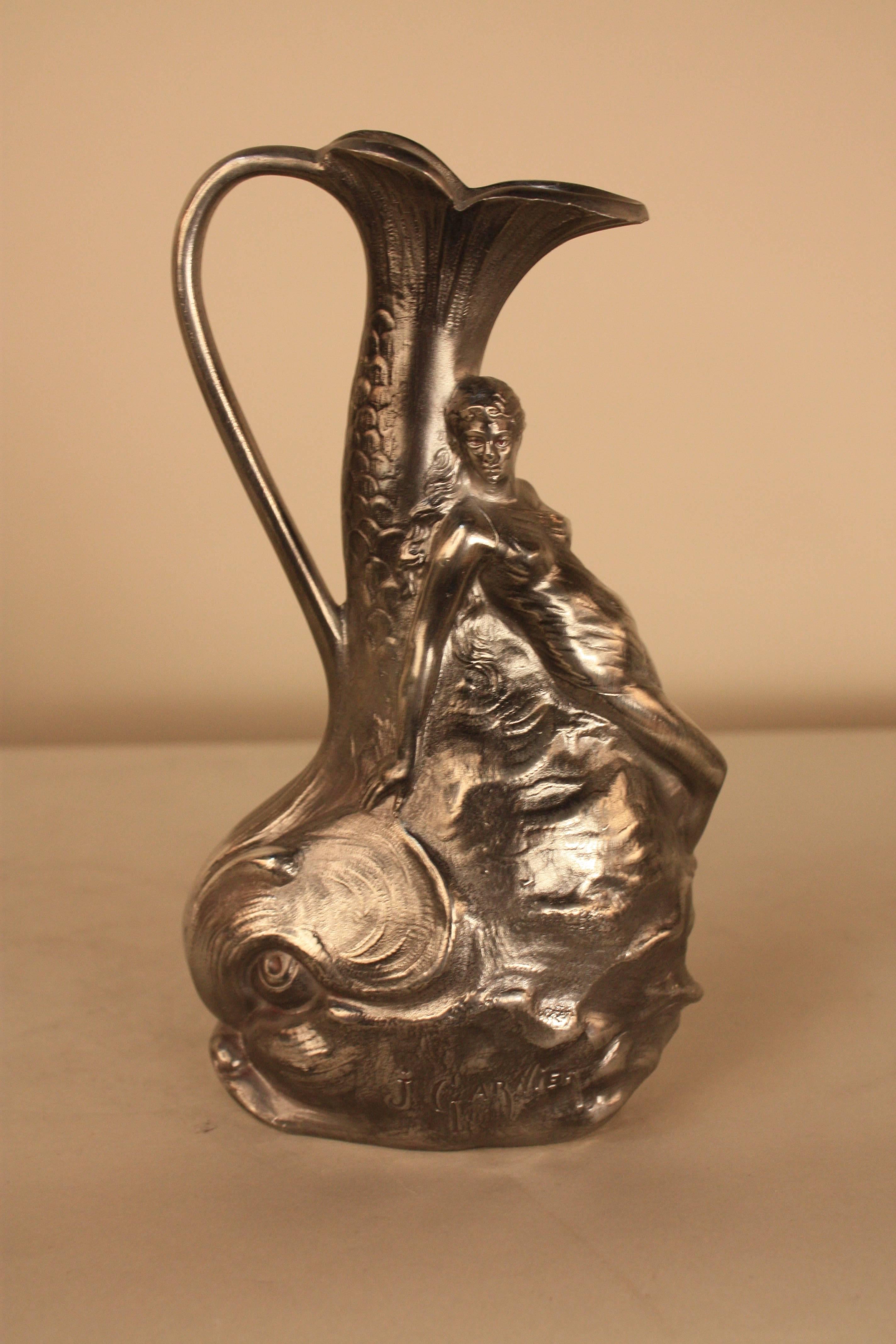 Early 20th Century French Art Nouveau Vase by Jean Garnier