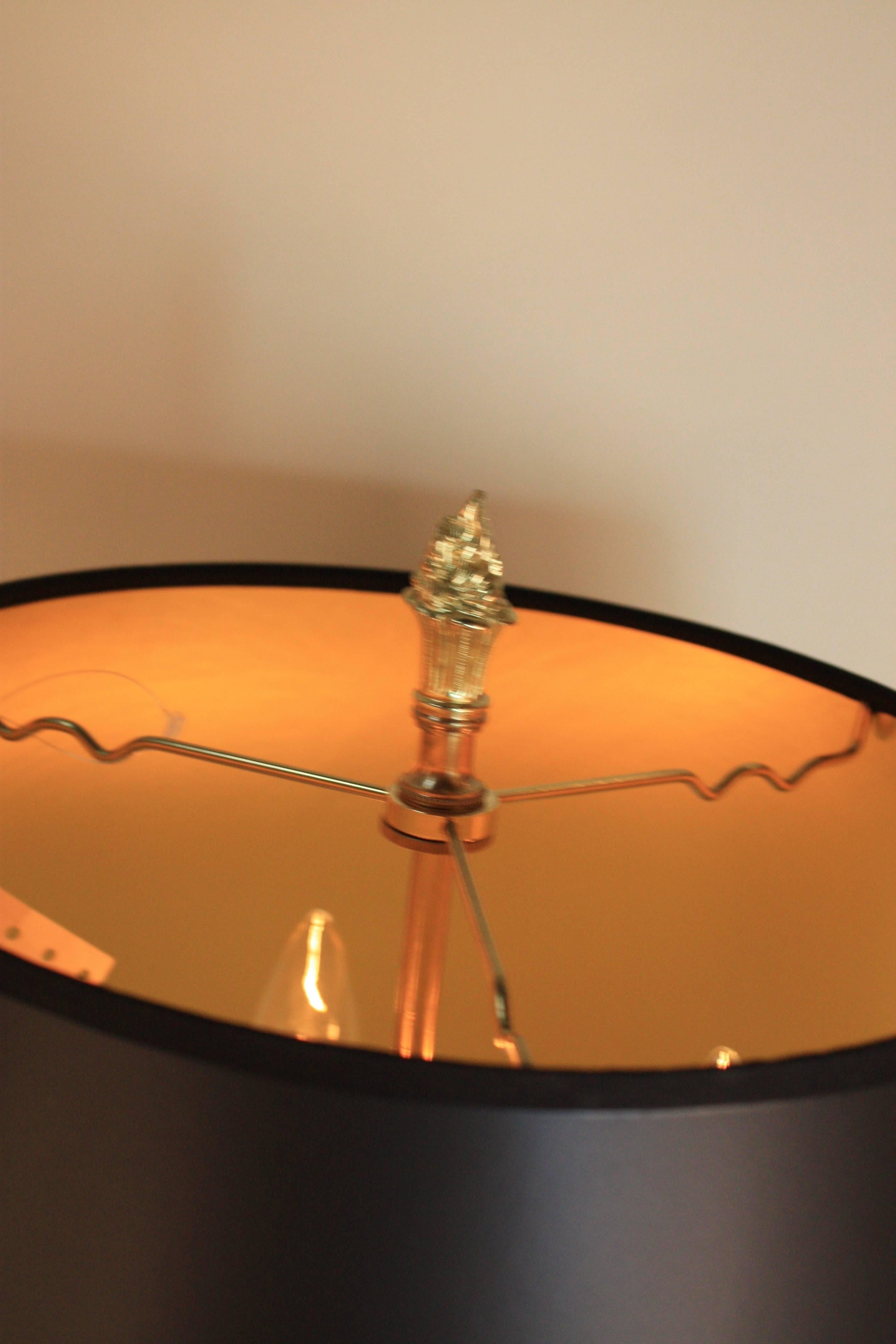 French 19th Century Bronze Candelabra Table Lamp 1