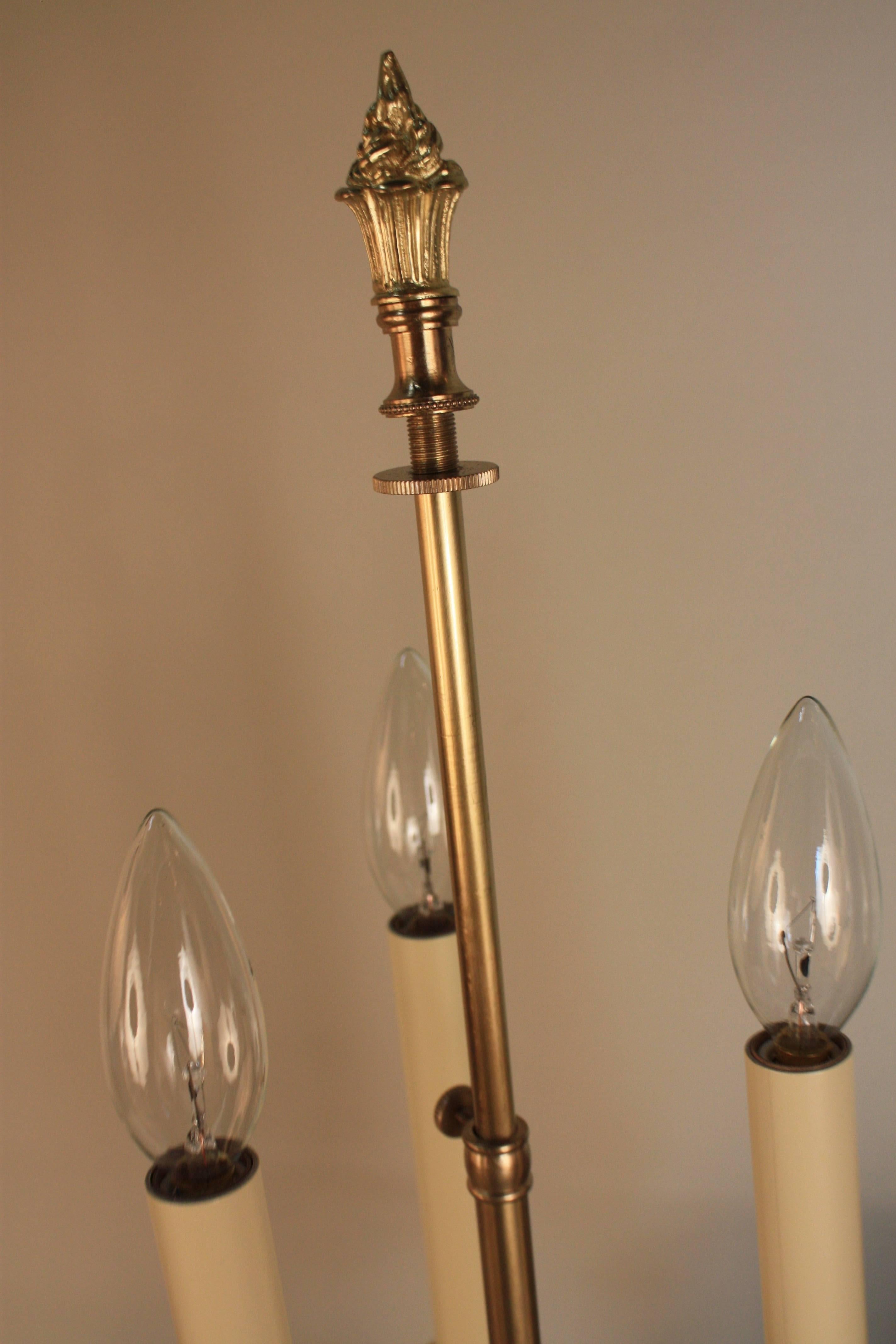 French 19th Century Bronze Candelabra Table Lamp 5