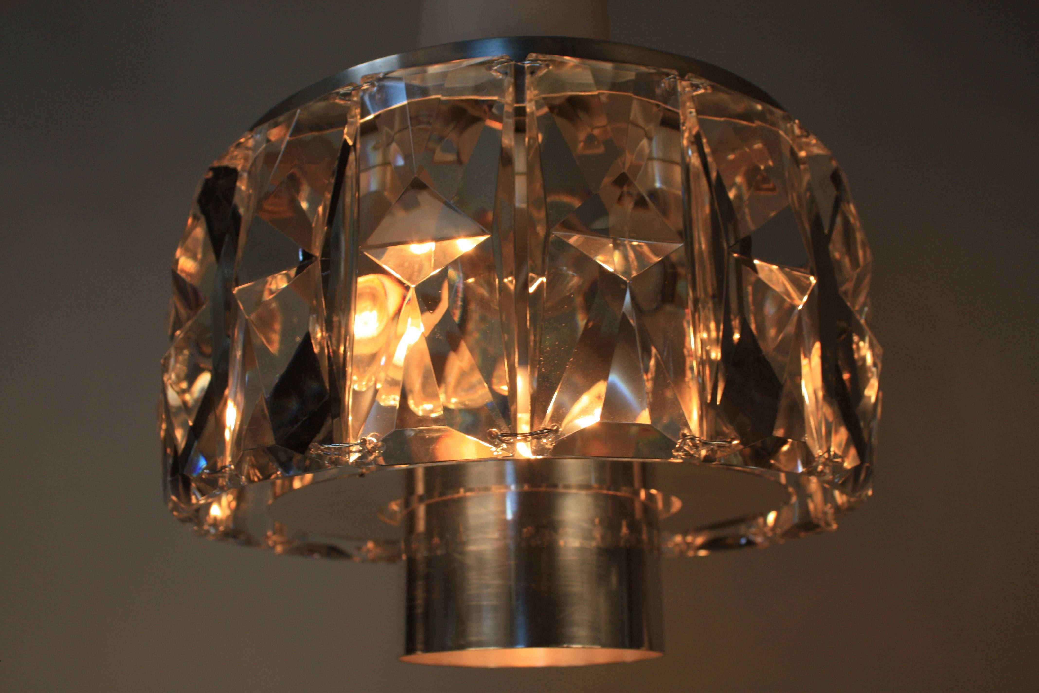 Late 20th Century German 1970s Flush Mount Light Fixture