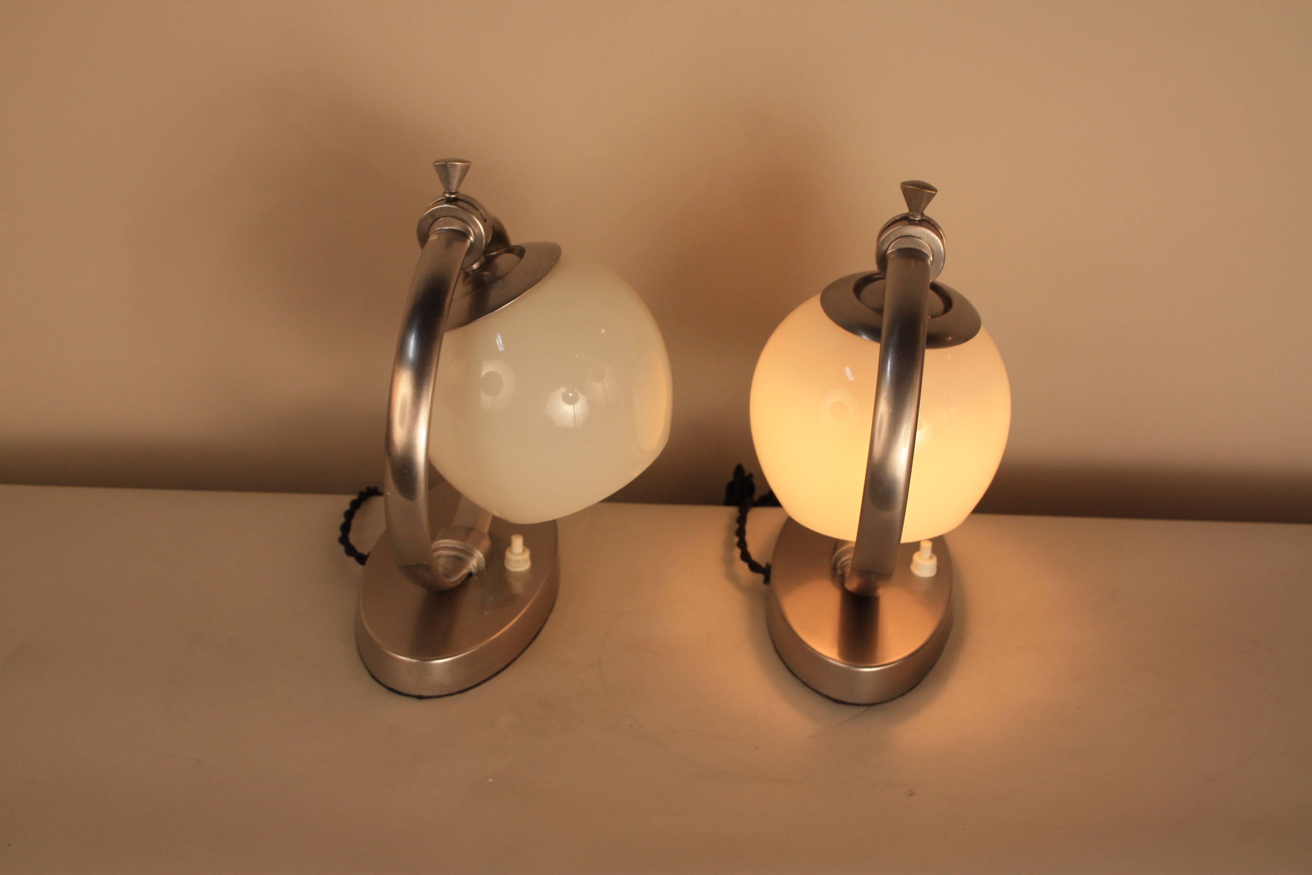 Pair of Mid-Century Modern Table Lamps by W F M In Good Condition In Fairfax, VA