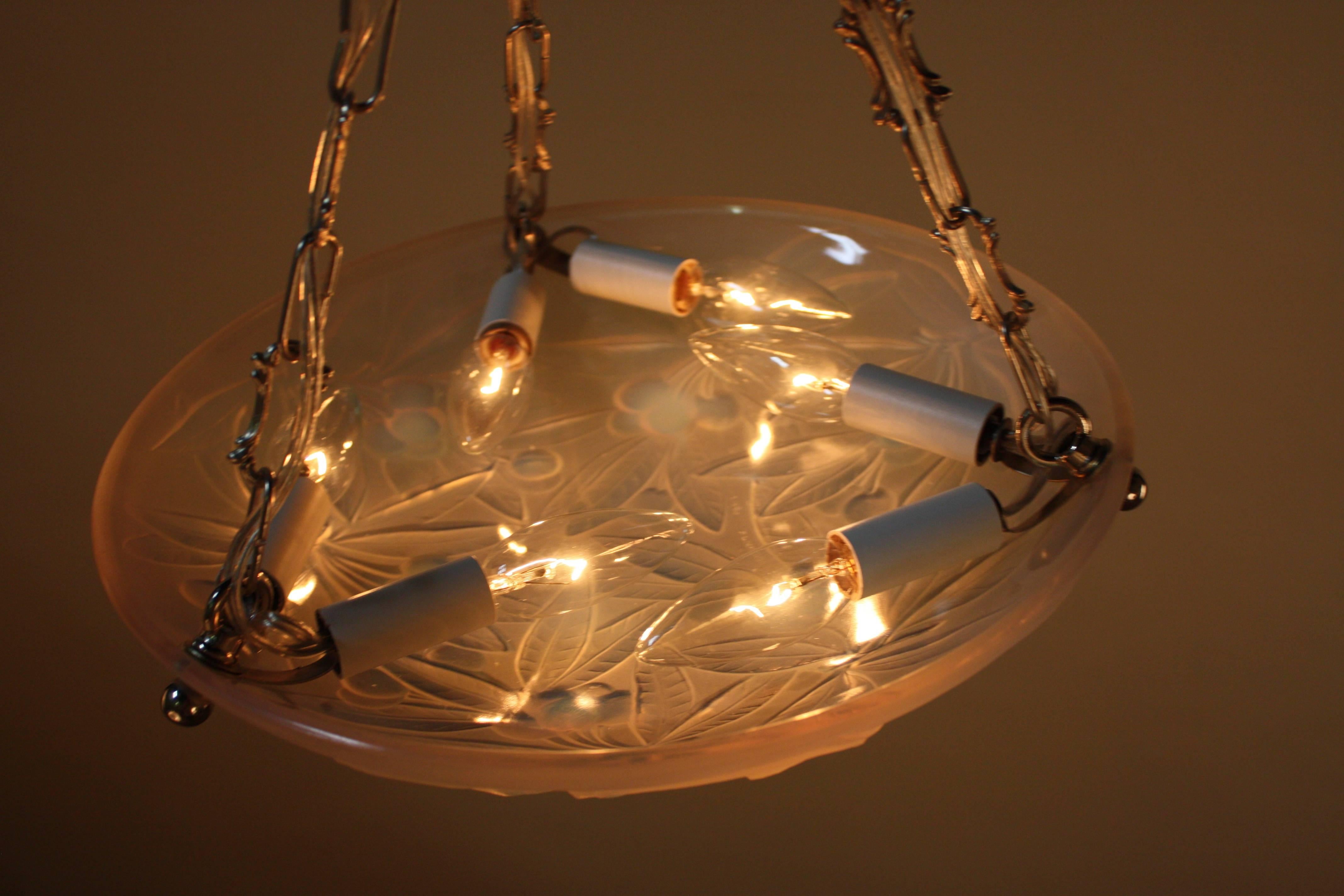 Sabino Vernox Opalescent Glass Chandelier 1