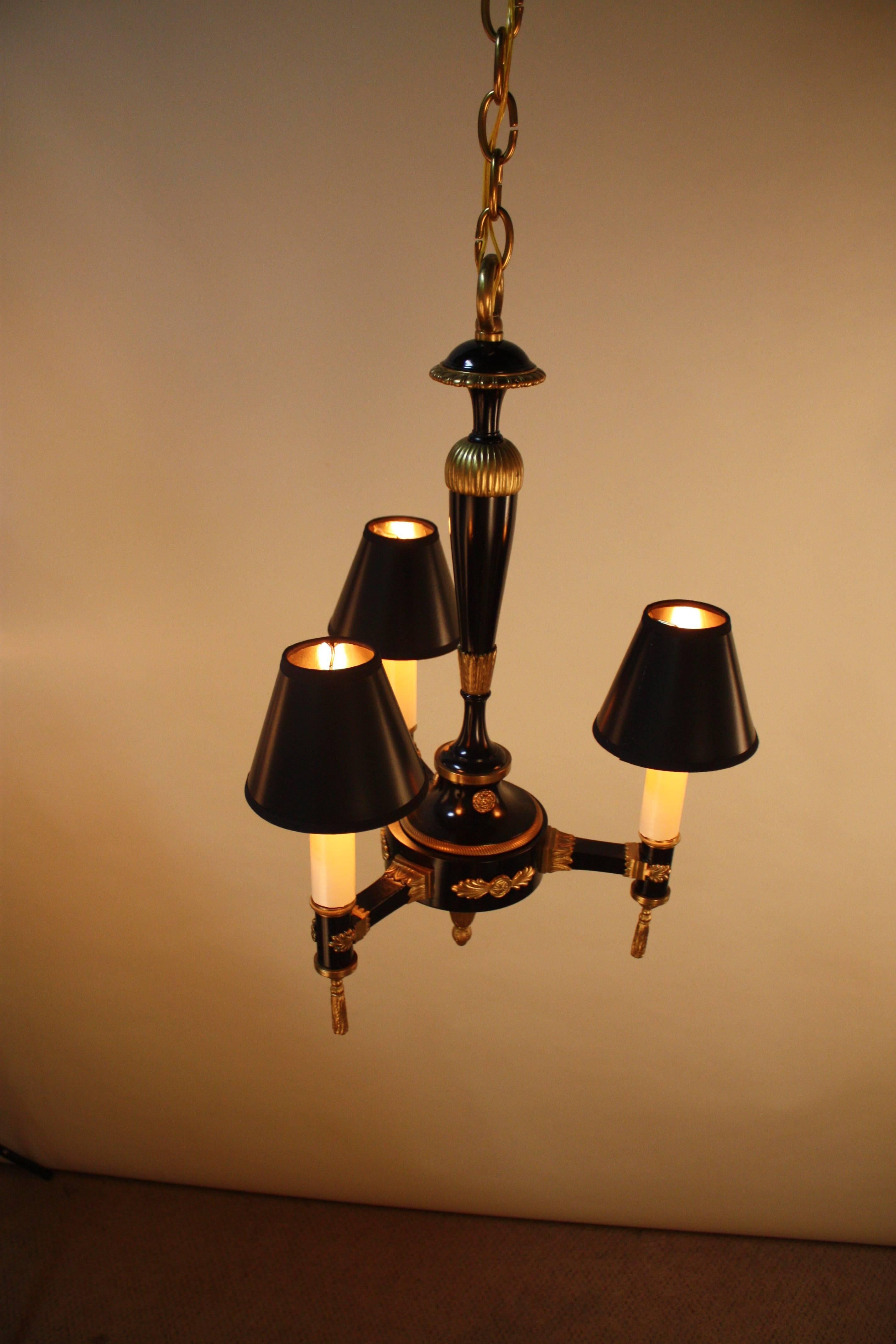 French Empire Style Bronze Chandelier 3