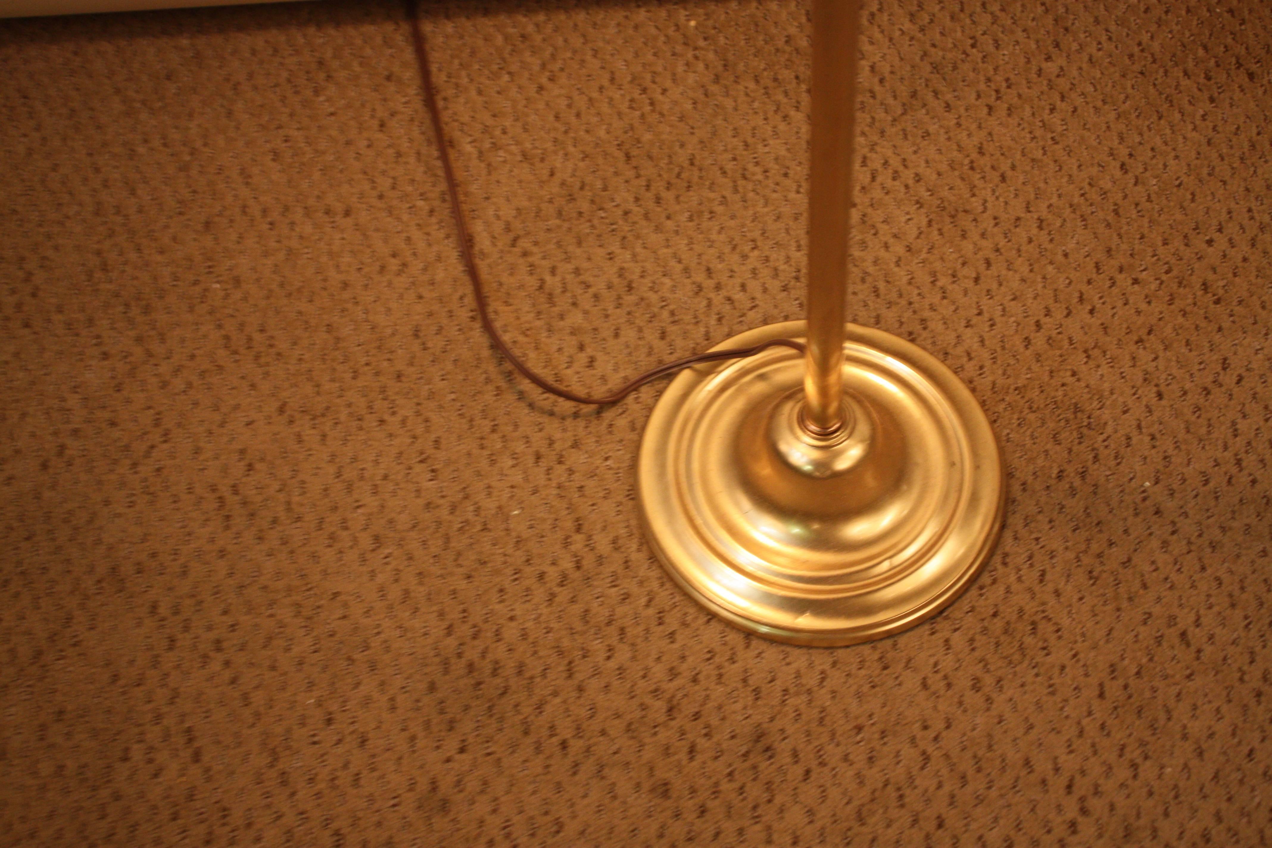American Adjustable Brass Floor Lamp by Faries 1