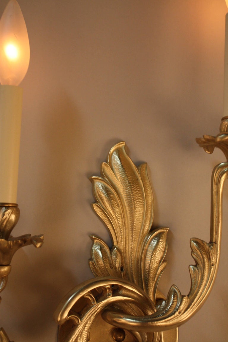 Pair of Bronze Art Nouveau Wall Sconces at 1stDibs