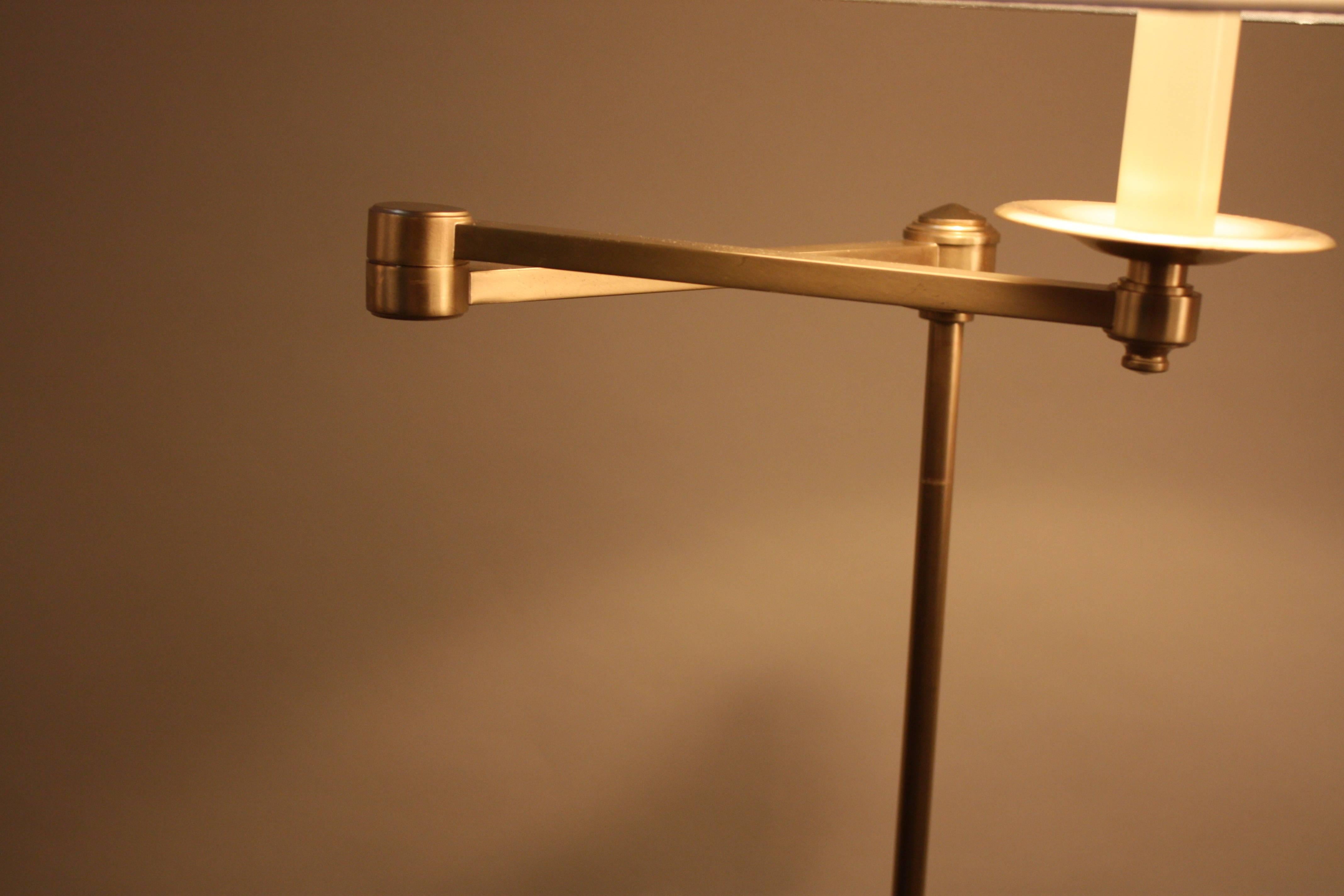 Mid-20th Century Mid-Century Swing Arm Bronze Floor Lamp