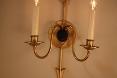 Pair of French Bronze Empire Style Wall Sconces
