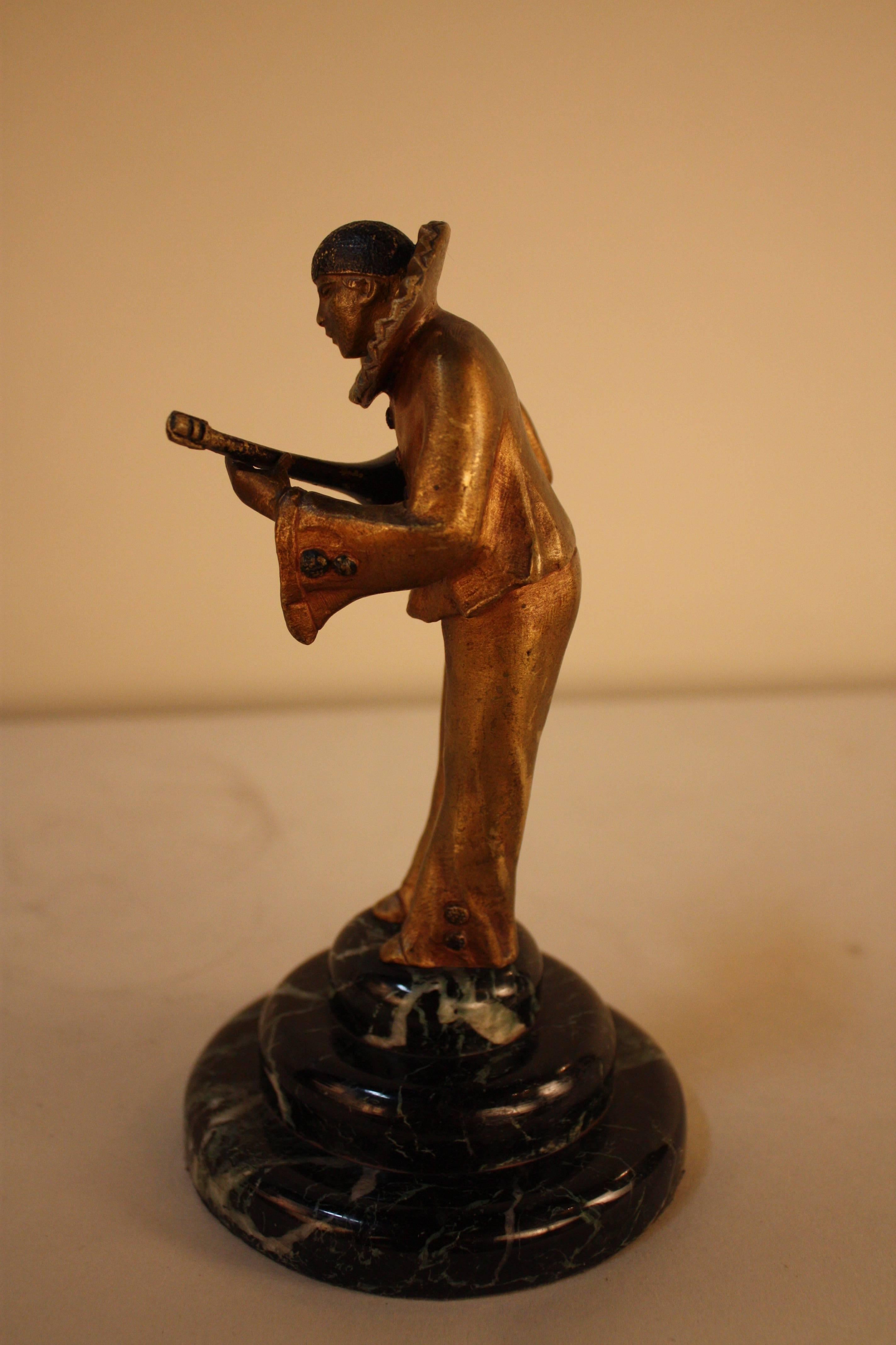 Art Deco Harlequin Bronze Sculpture 2