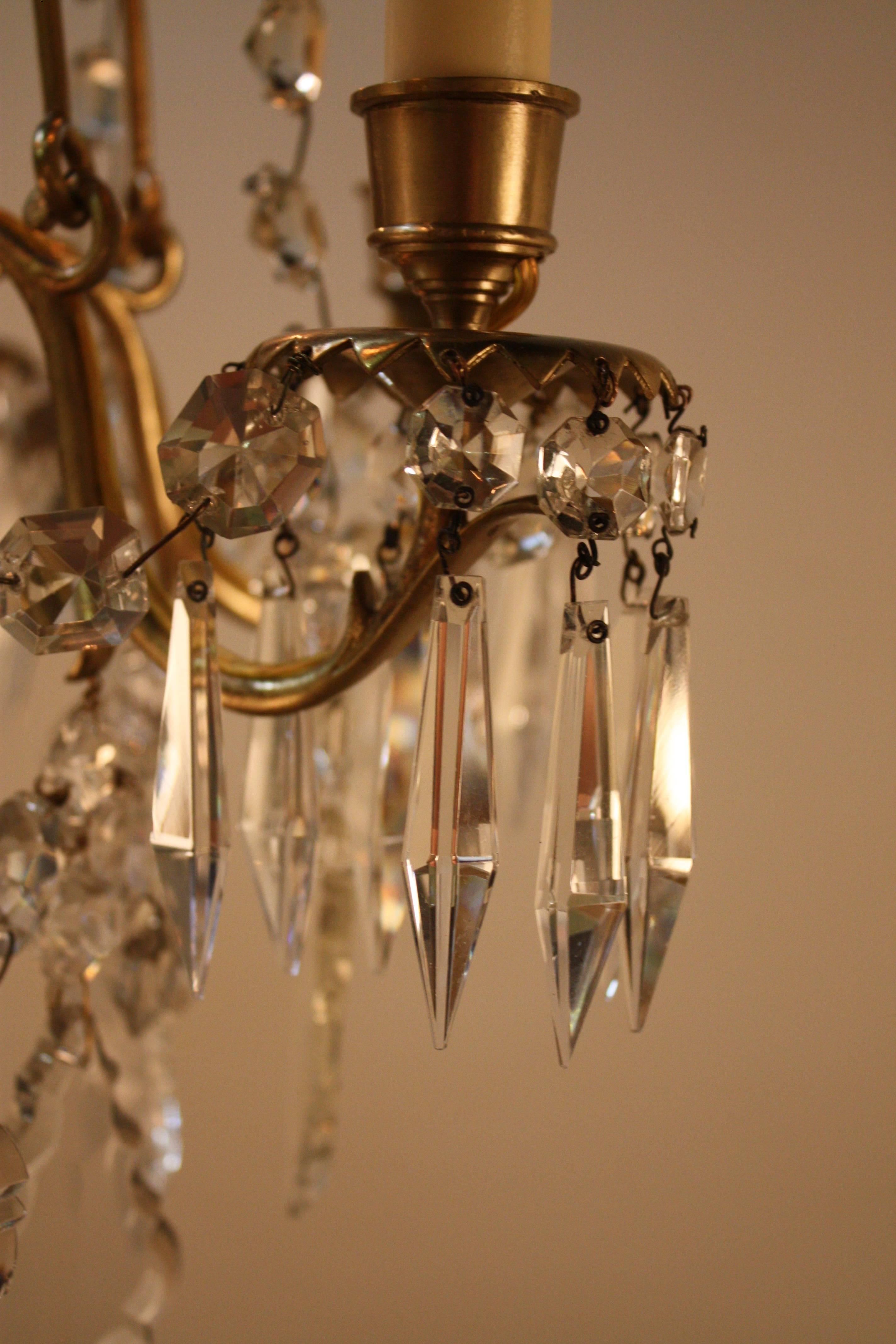 19th Century French 19th Crystal Chandelier