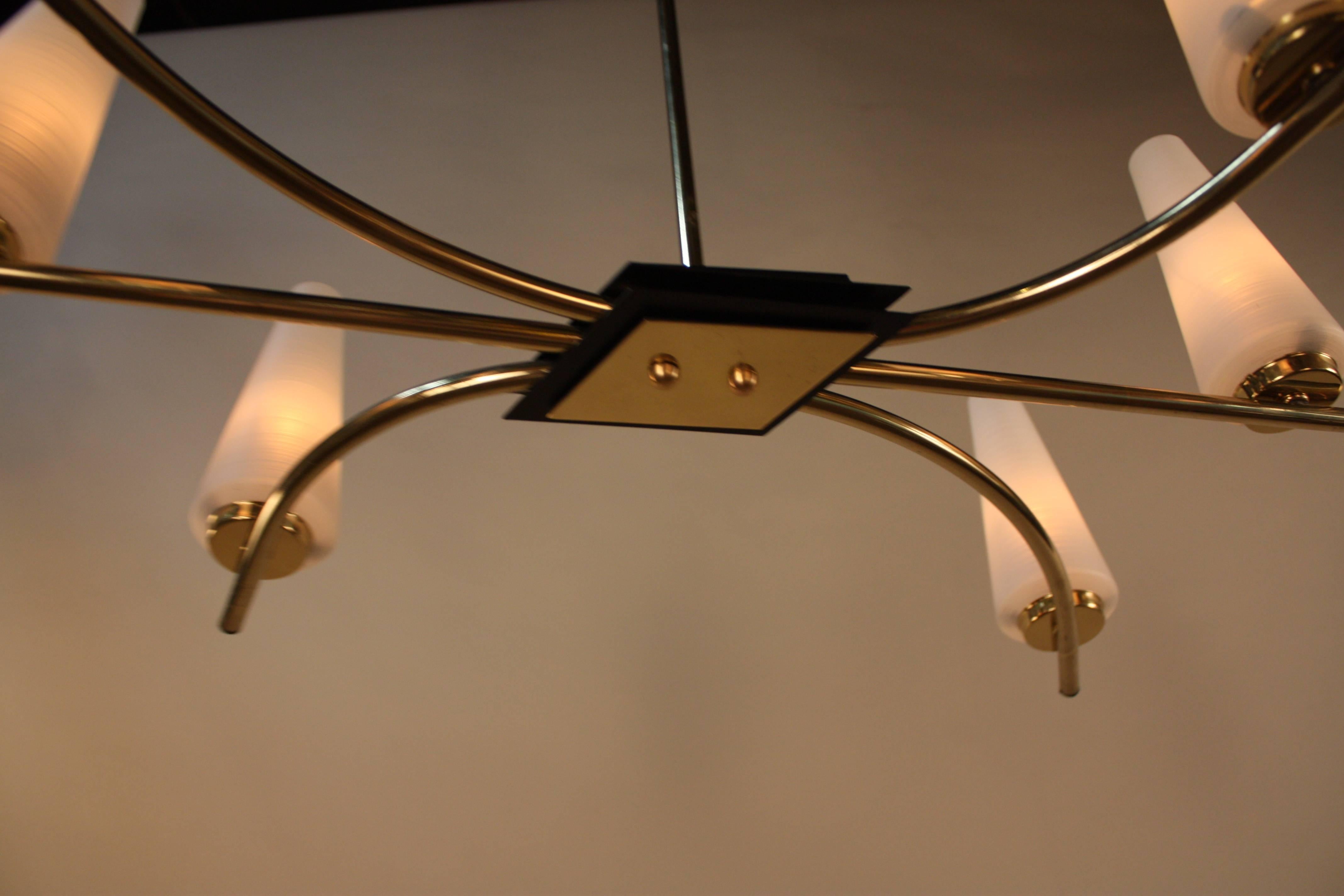 Lacquered Elegant French Midcentury Chandelier