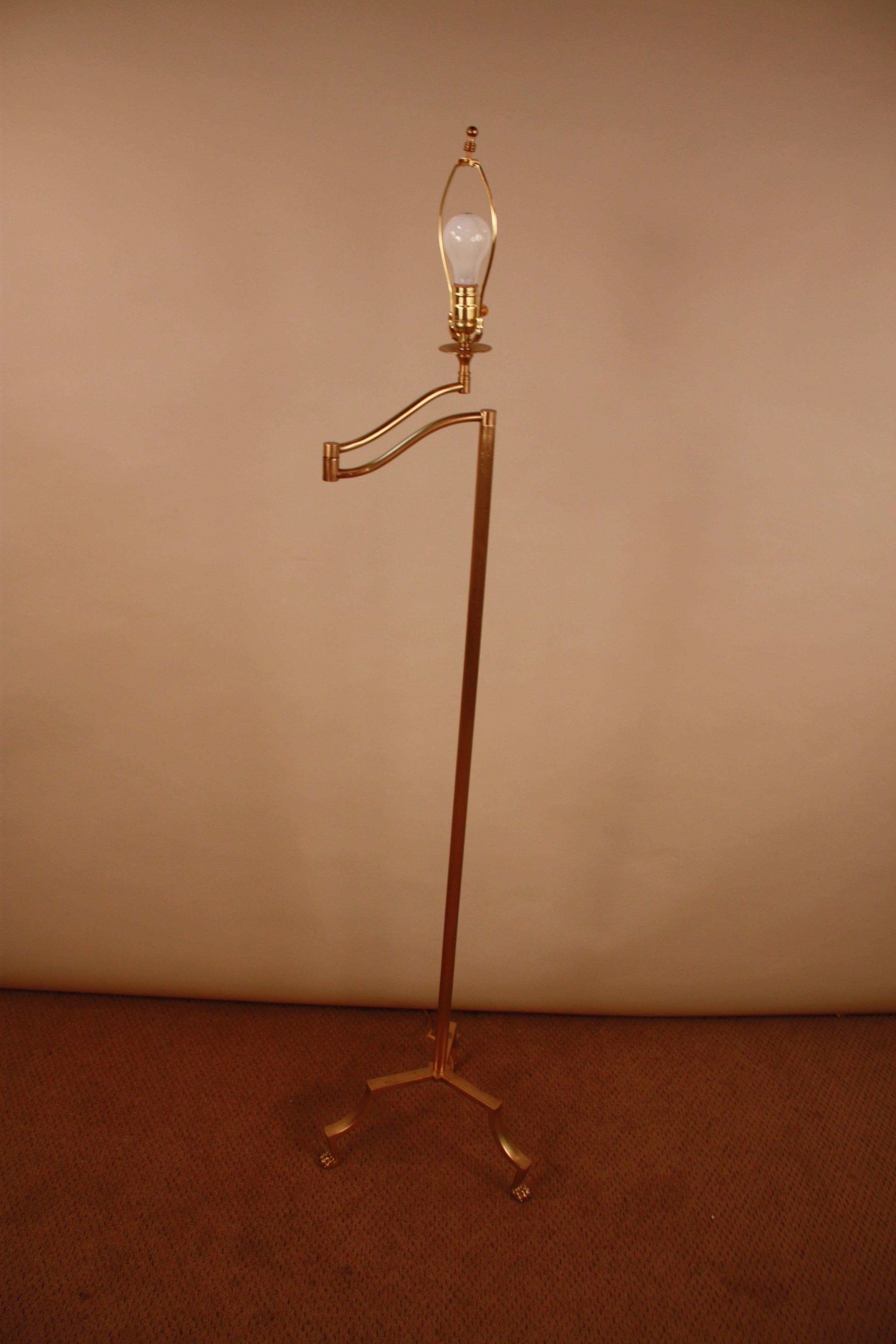 French Bronze Swing Arm Bronze Floor Lamps 3