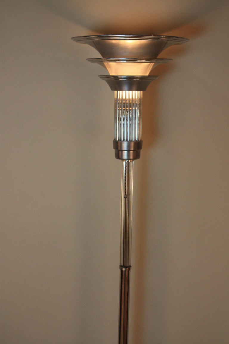 American Art Deco Torchiere Floor Lamp at 1stDibs