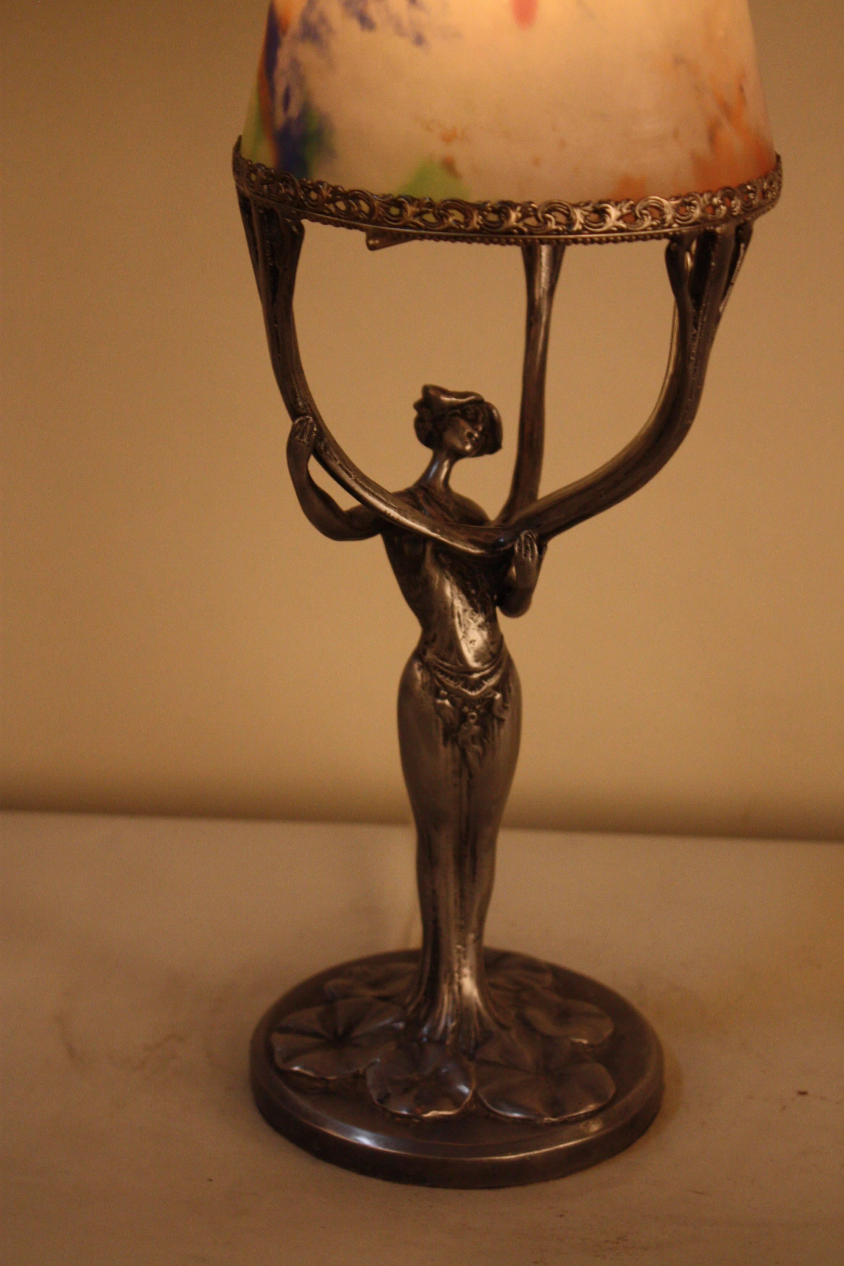 French Art Nouveau Table Lamp 3