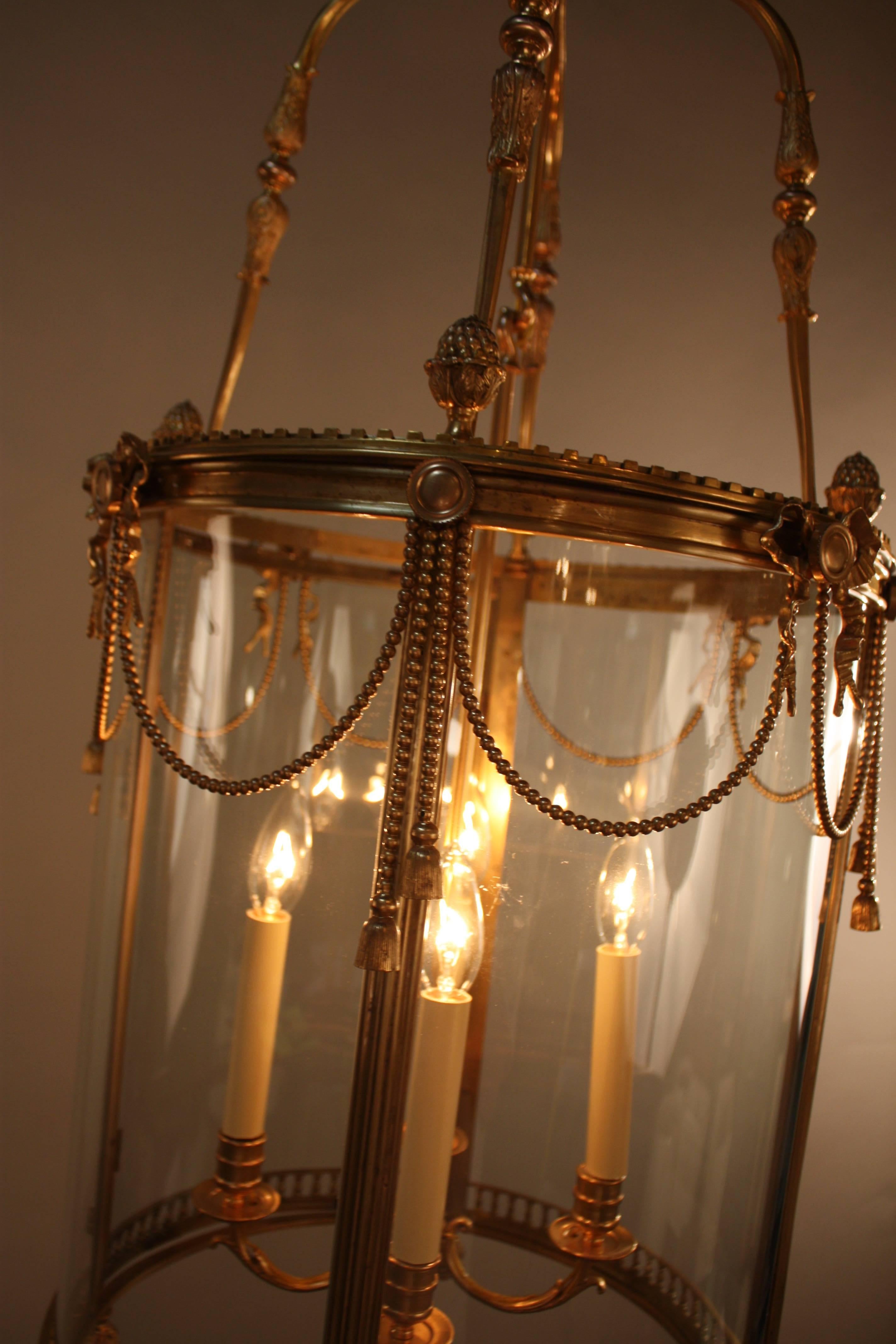 Late 19th Century French 19th Century Large Dore Bronze Lantern